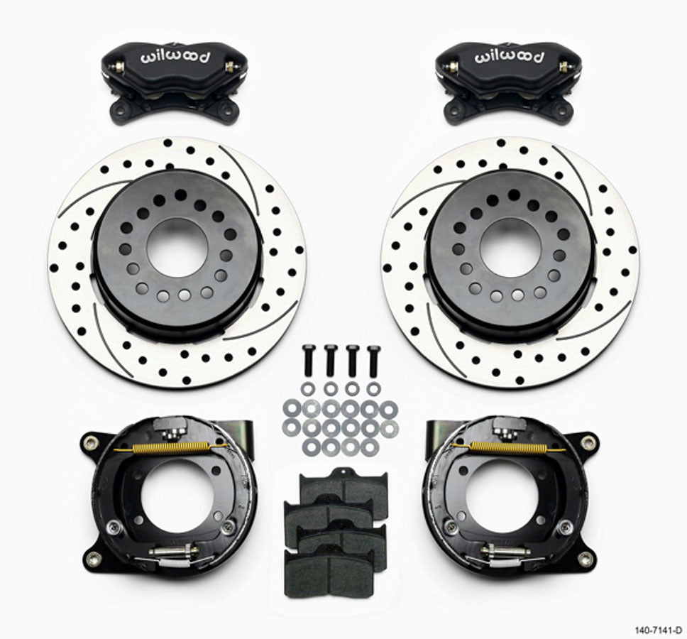 Wilwood 140-7141-D Dynalite Rear Disc Brake Kit with Parking Brake for Chevy GM 12-Bolt