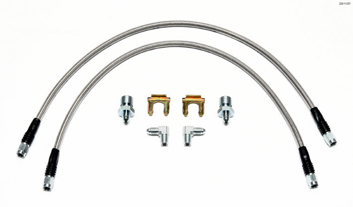 Wilwood Flexline Brake Hose Kit 220-11237, 22-Inch Braided Stainless Steel, 3 AN