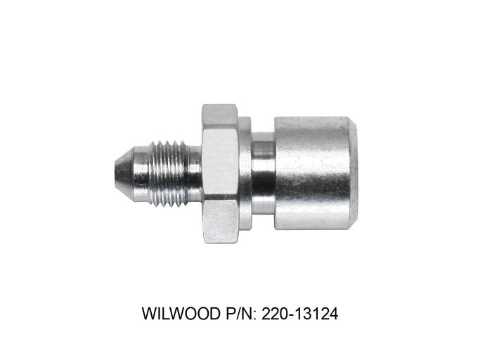 Wilwood 220-13124 Straight Adapter Fitting, 3 AN Male to 3/8-24 in Inverted Flare Female