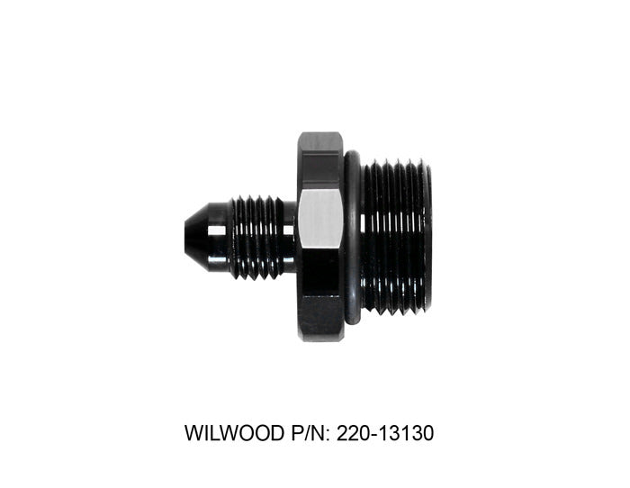 Wilwood 220-13130 Straight Adapter Fitting, 11/16-20 Male to -3 AN Male O-Ring