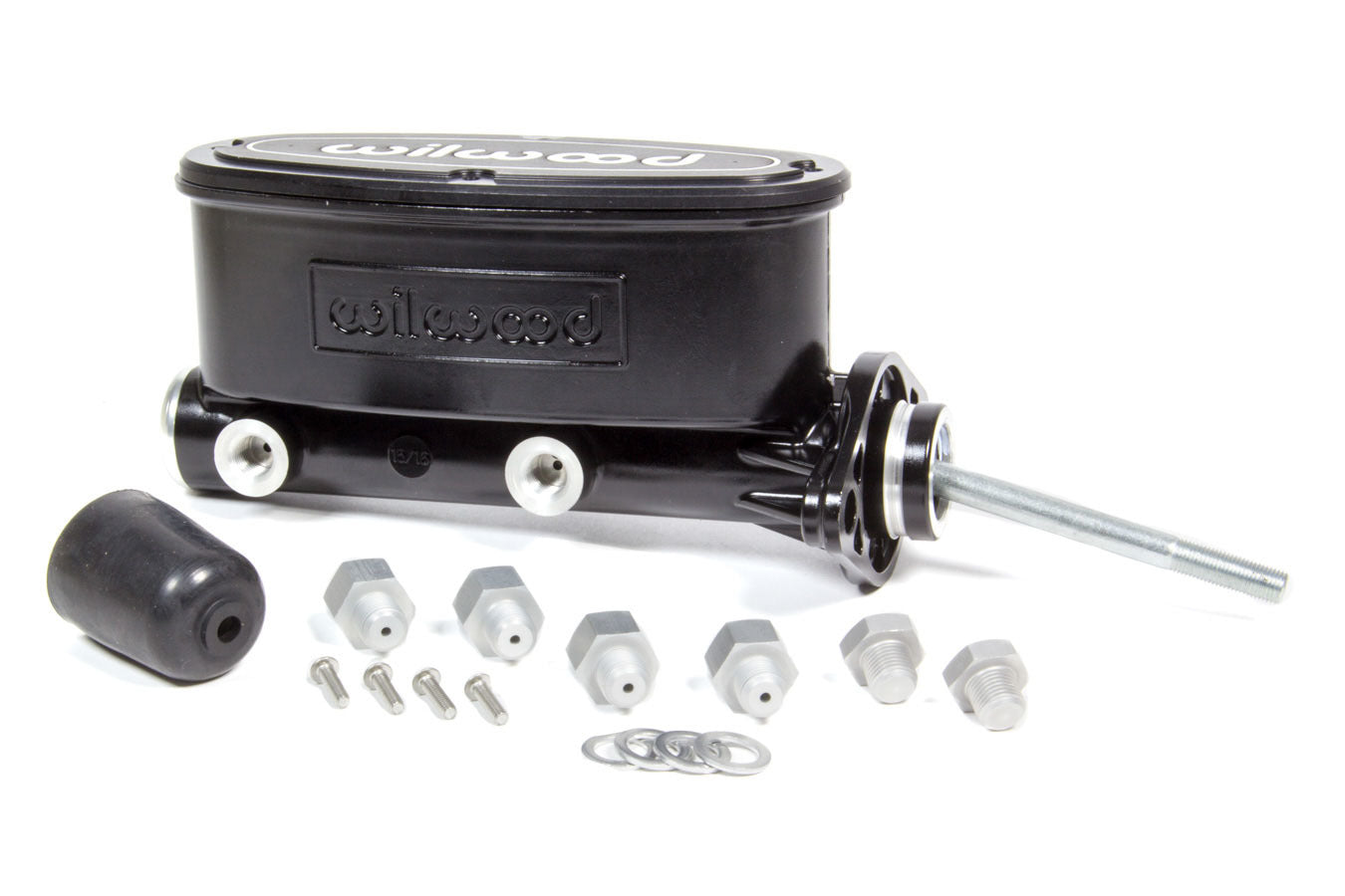 Wilwood 260-13375-BK Tandem Master Cylinder with Integral Reservoir, 15/16-Inch Bore, Black Aluminum