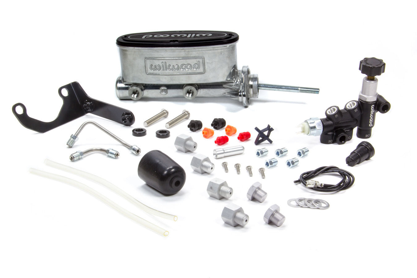 Wilwood 261-13271-P Tandem Master Cylinder Kit with Bracket and Proportioning Valve, 7/8-Inch Bore