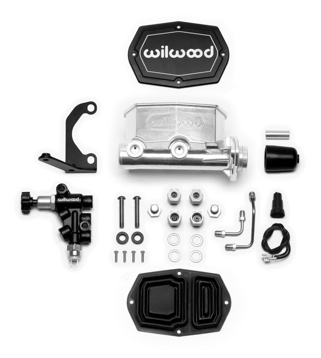 Wilwood 261-14963-P Tandem Master Cylinder with Proportioning Valve, 1-Inch Bore, Polished Aluminum