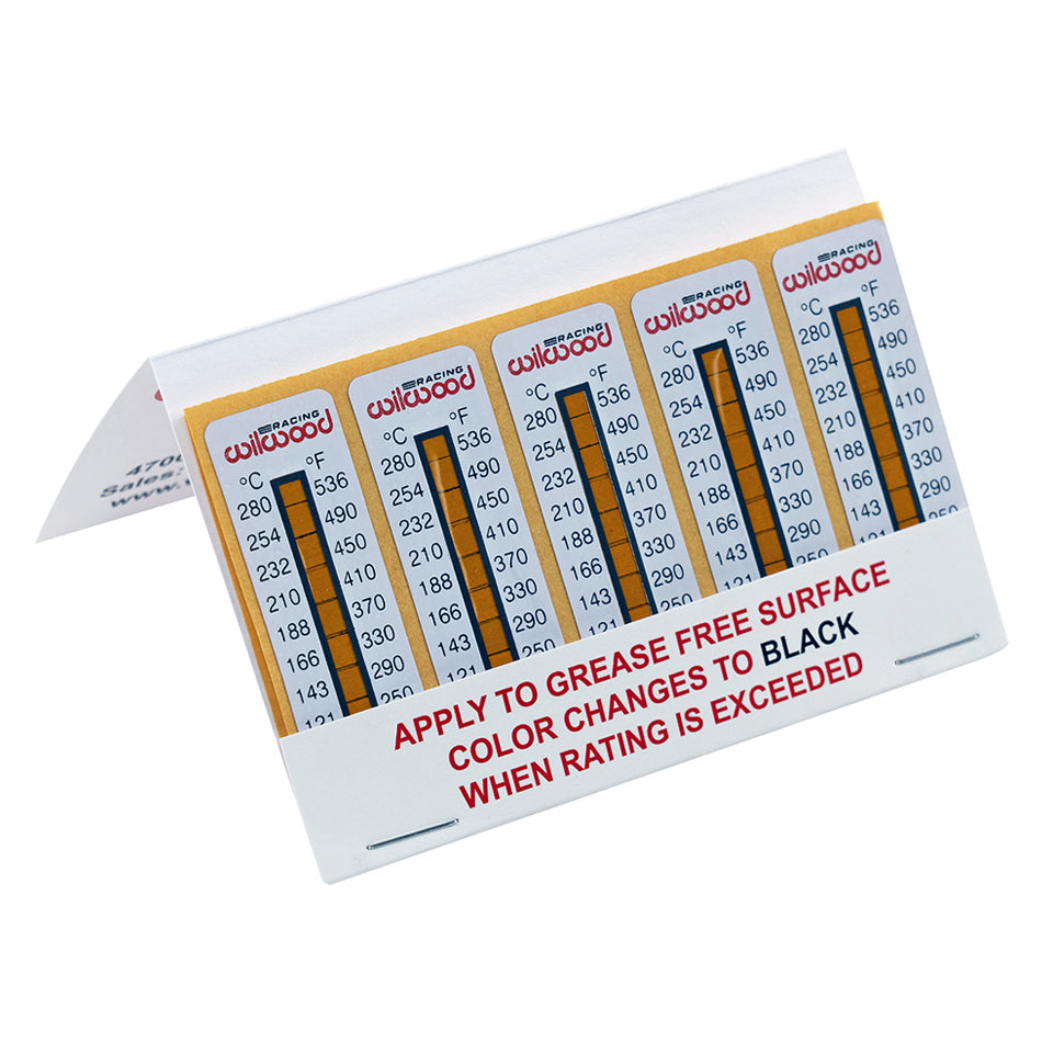 Wilwood 400-15671 Brake Temperature Indicator Adhesive Strips, 10-Pack