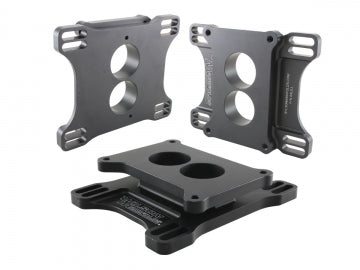 Wilson Manifolds Carburetor Adapter - 1 in Thick Holley 2-Barrel to Square Bore - 041111