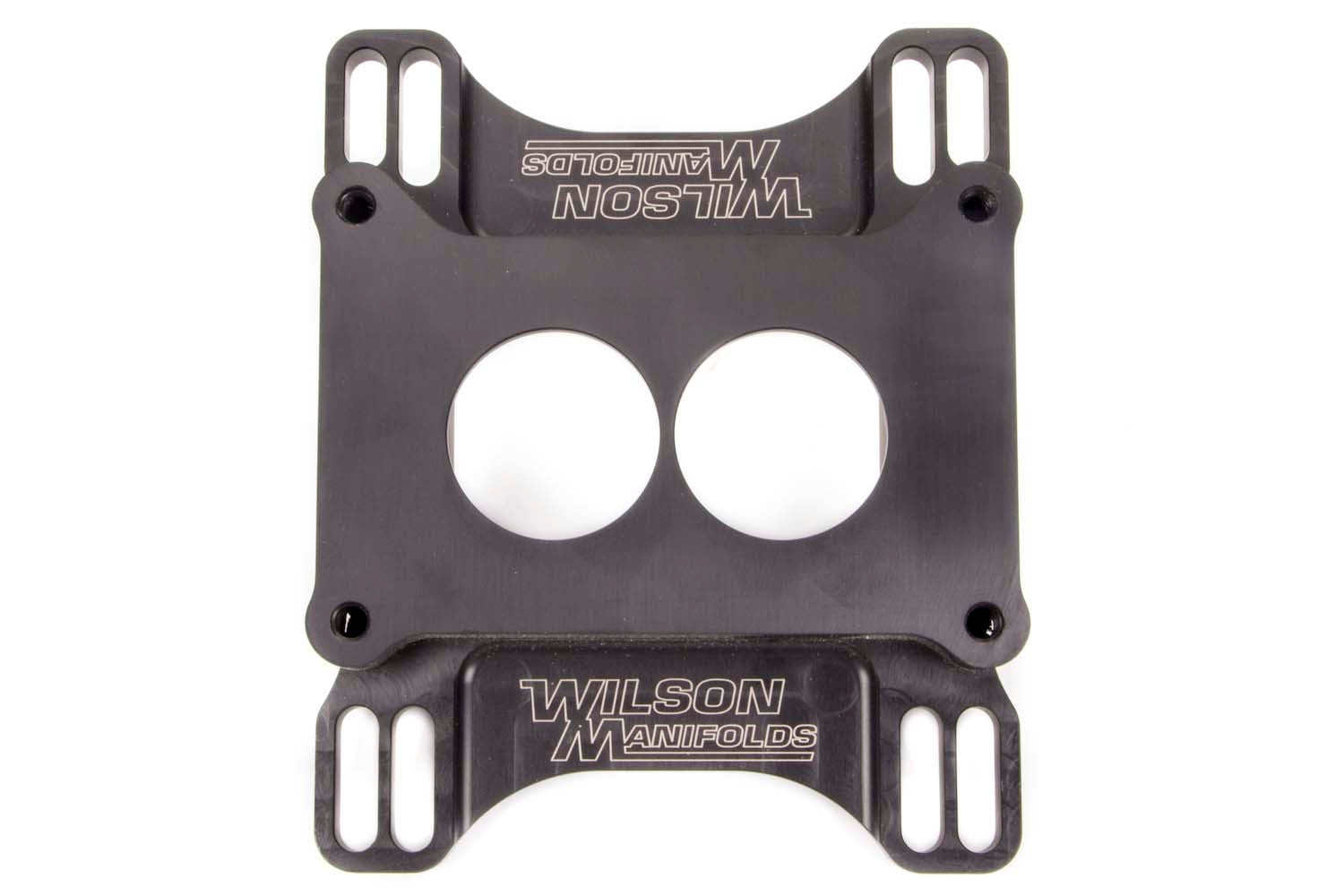 Wilson Manifolds Carburetor Adapter - 1 in Thick Holley 2-Barrel to Square Bore - 044111