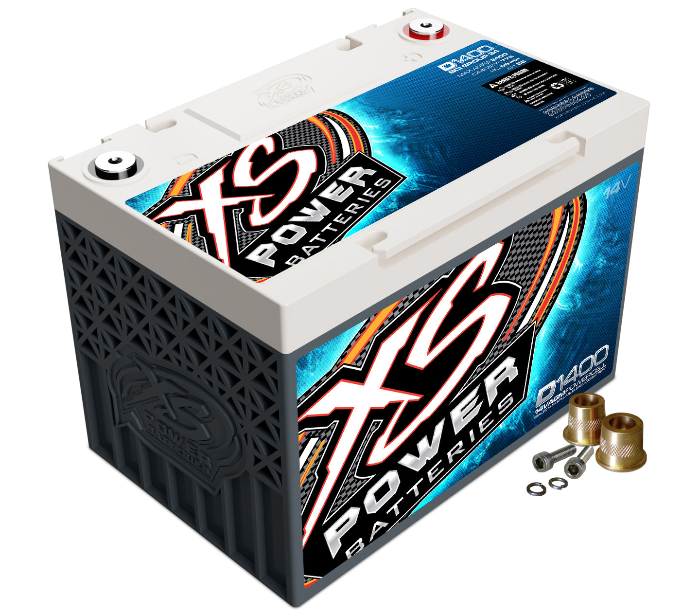 XS Power Battery D1400 D-Series AGM Battery, 14V, 675 Cranking Amps, Group 34