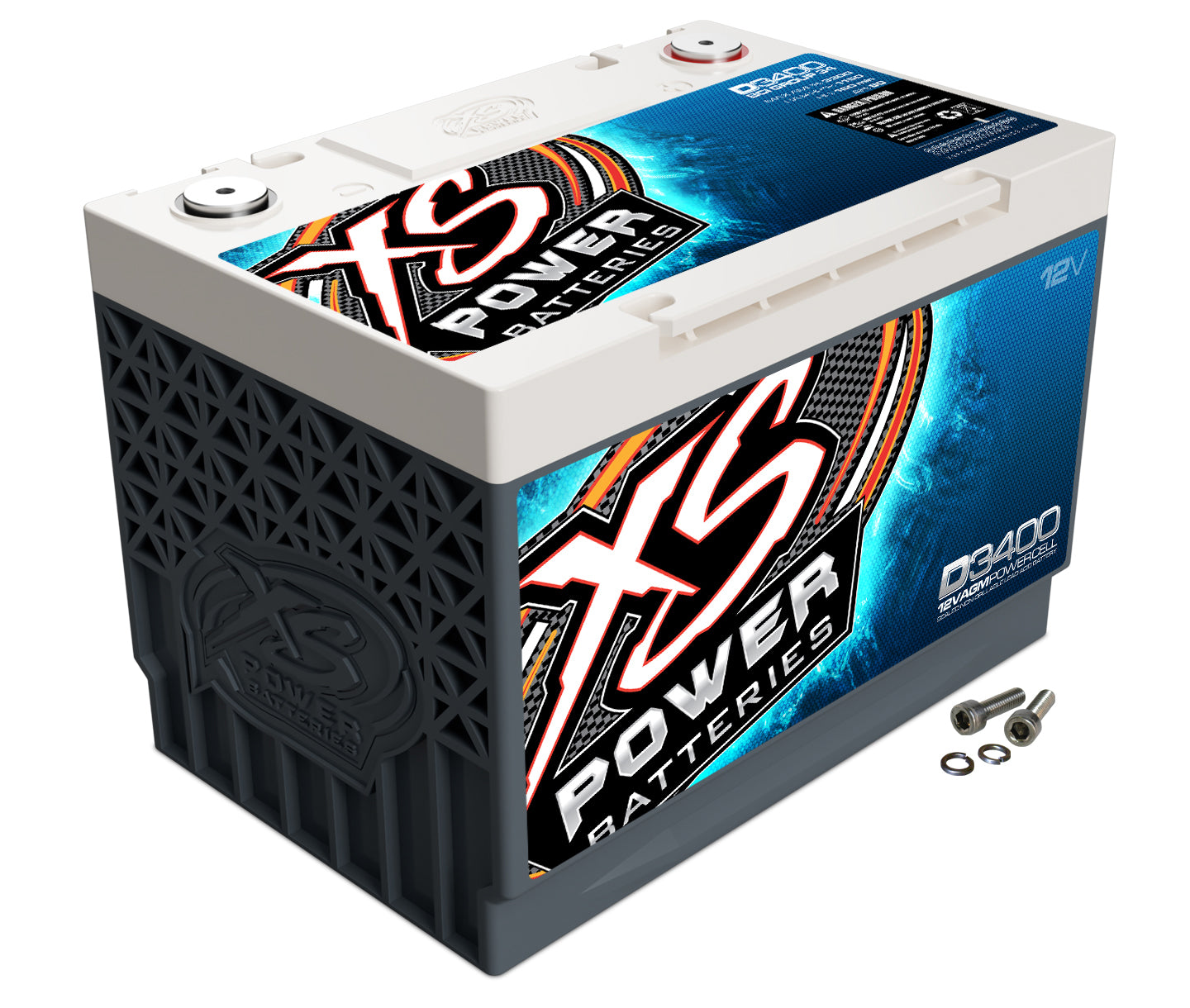 XS Power Battery D3400 Max Grundy Limited Edition AGM Battery, 12 Volt, 1000 Cranking Amps