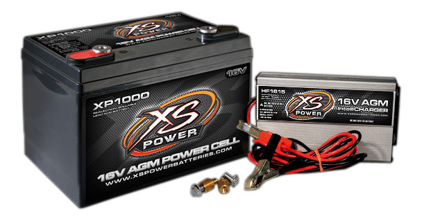 XS Power Battery XP1000CK1 16V AGM Battery and Charger Combo Kit
