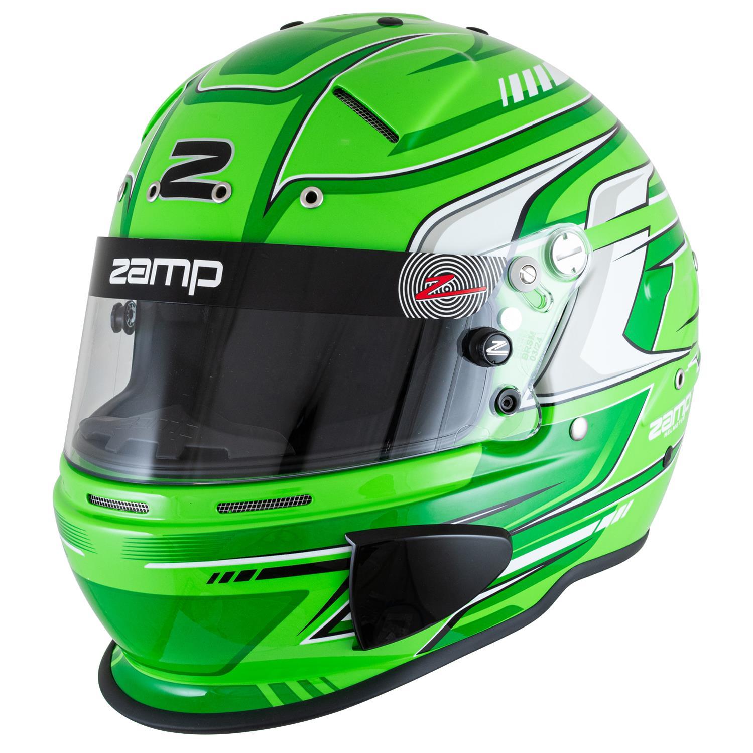 ZAMP RZ-70S Full-Face Racing Helmet H793C09M, Snell SA2025, Medium Green