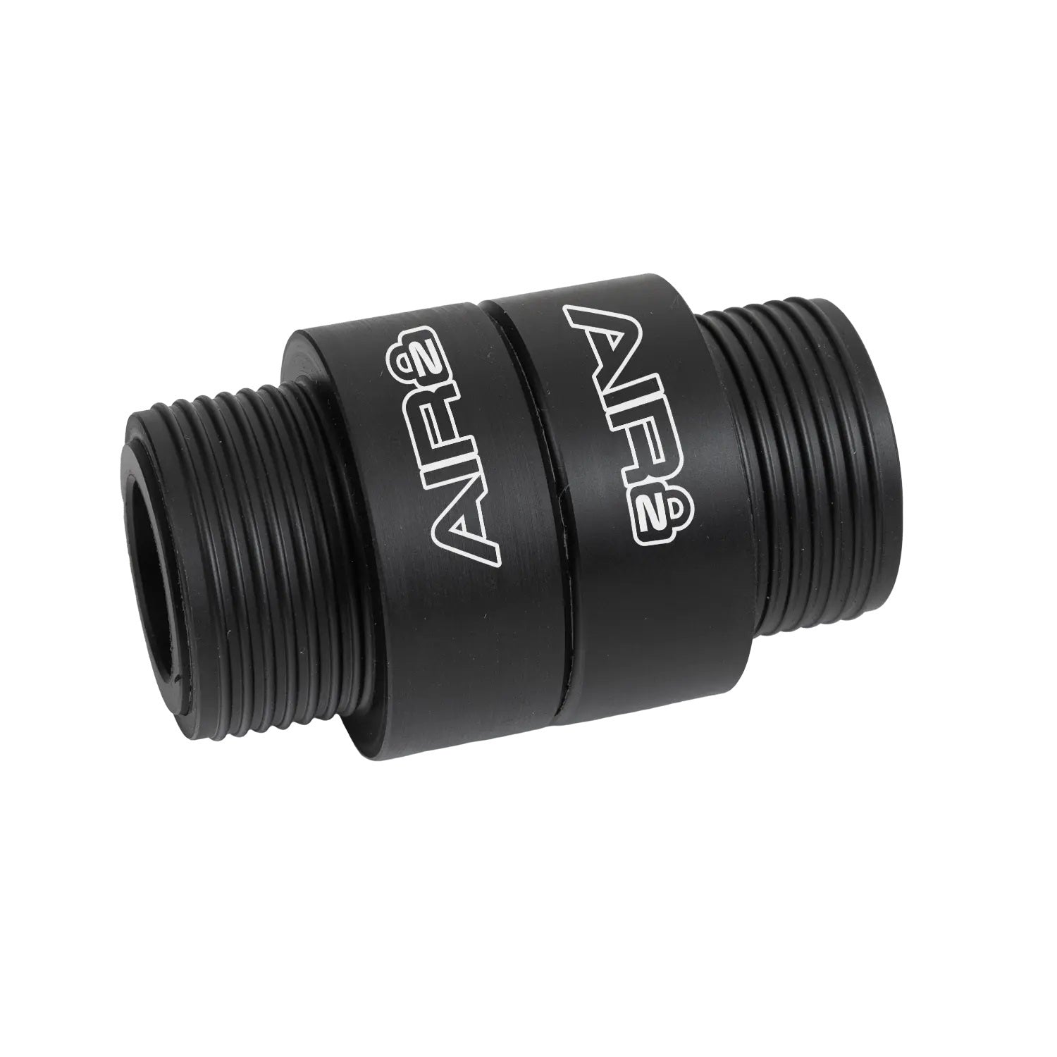 ZAMP HTA403 Z-Air-Lock Straight Magnetic Helmet Air Hose Adapter, 1-1/4 in Hose, Black Anodized Aluminum, Pair