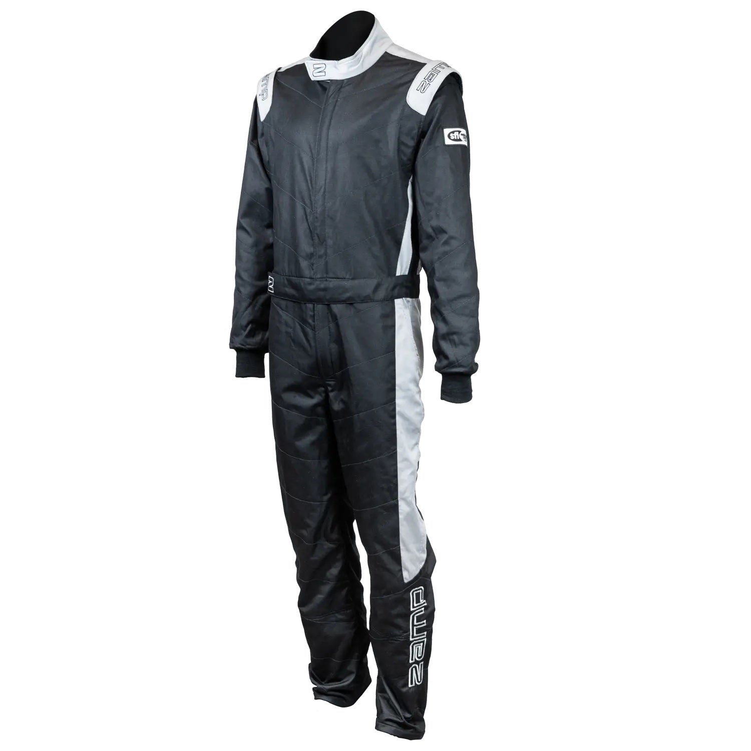 ZAMP ZR-40 SFI 3.2A/5 1-Piece Double-Layer Aramid Driving Suit, Black/Gray, 3X-Large, R12C153XL