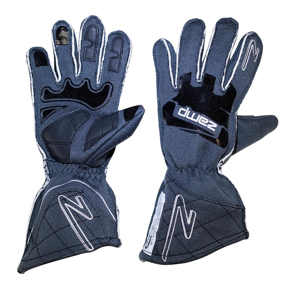ZAMP ZR-50 Driving Gloves, SFI 3.3/5, Gray, X-Large, Pair - RG10015XL