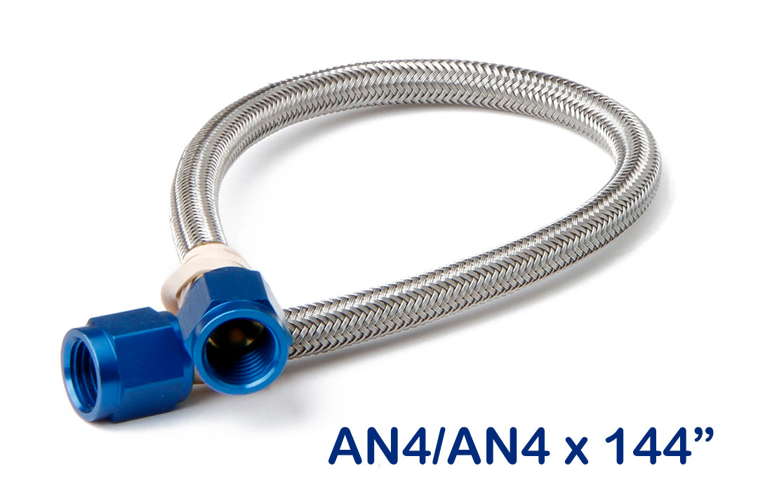 NOS/Nitrous Oxide System NOS Stainless Steel Braided Hose -4AN 12-foot Blue 15290NOS