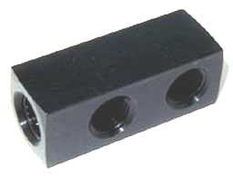 NOS/Nitrous Oxide System Nitrous Distribution Block, 1 In 4 Out - 1/8" NPT Standard Block, Black