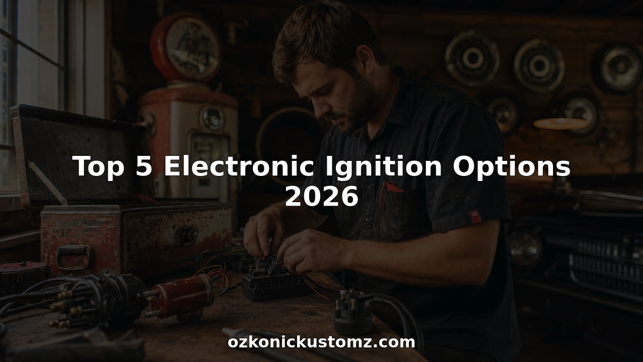 Technician assembling electronic ignition components in workshop