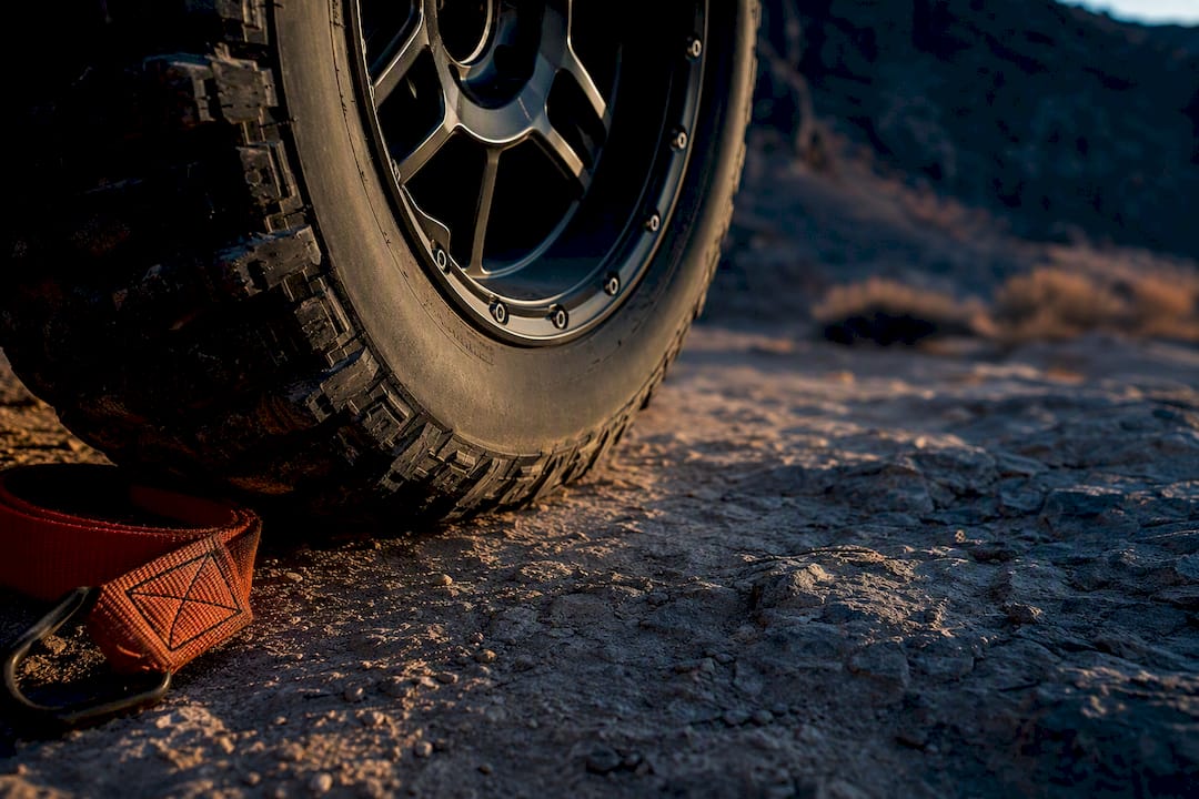 Anonymous 17-inch off-road wheel and tire detail