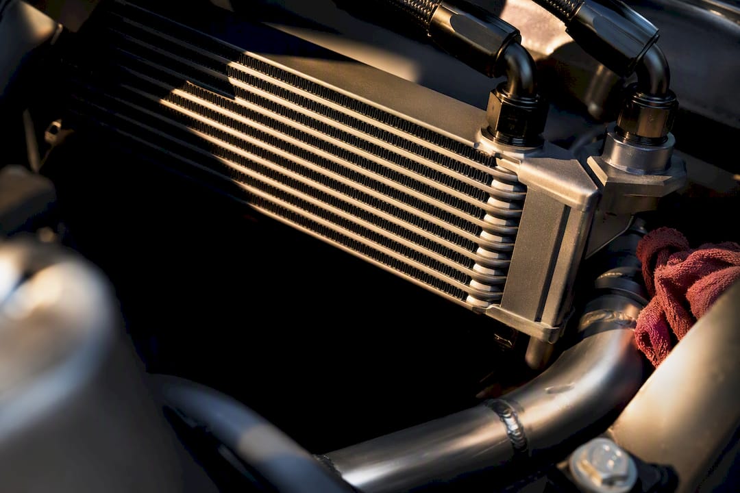 Anonymous oil cooler inside performance engine bay