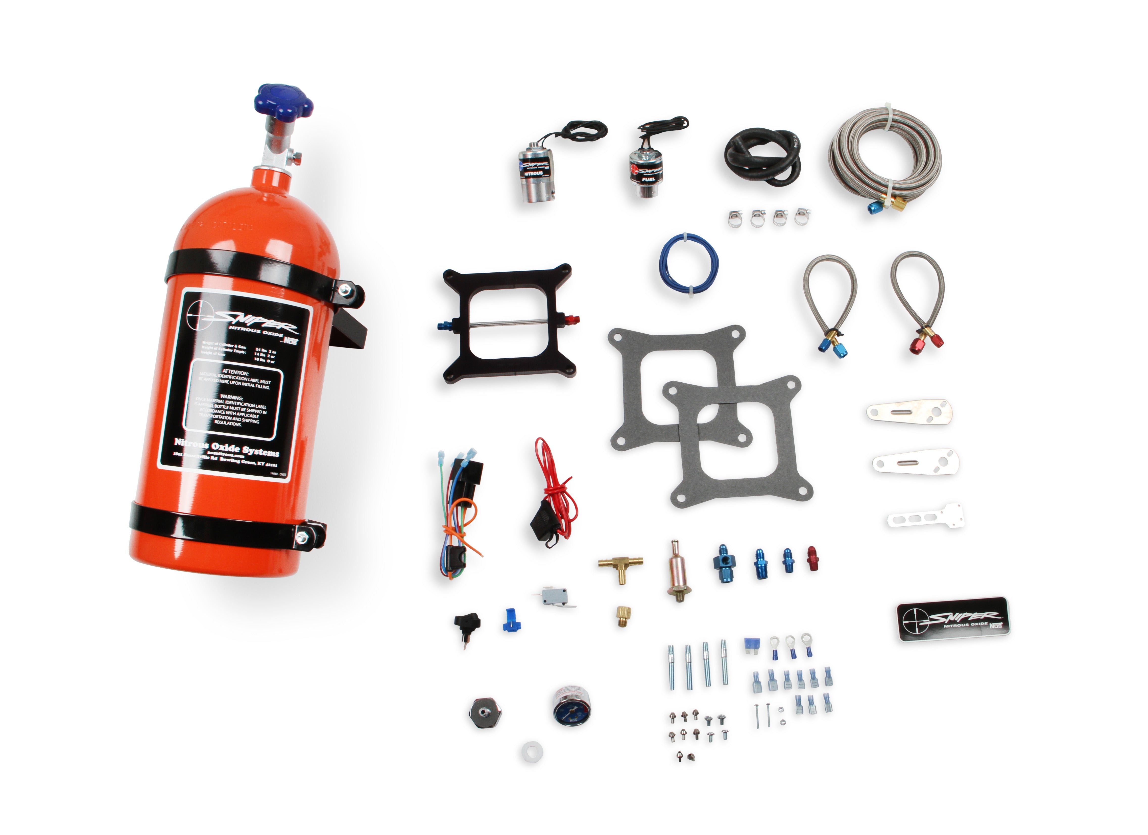 NOS/Nitrous Oxide System NOS Sniper Wet Nitrous Plate Kit - 4150 Square Bore 07002NOS
