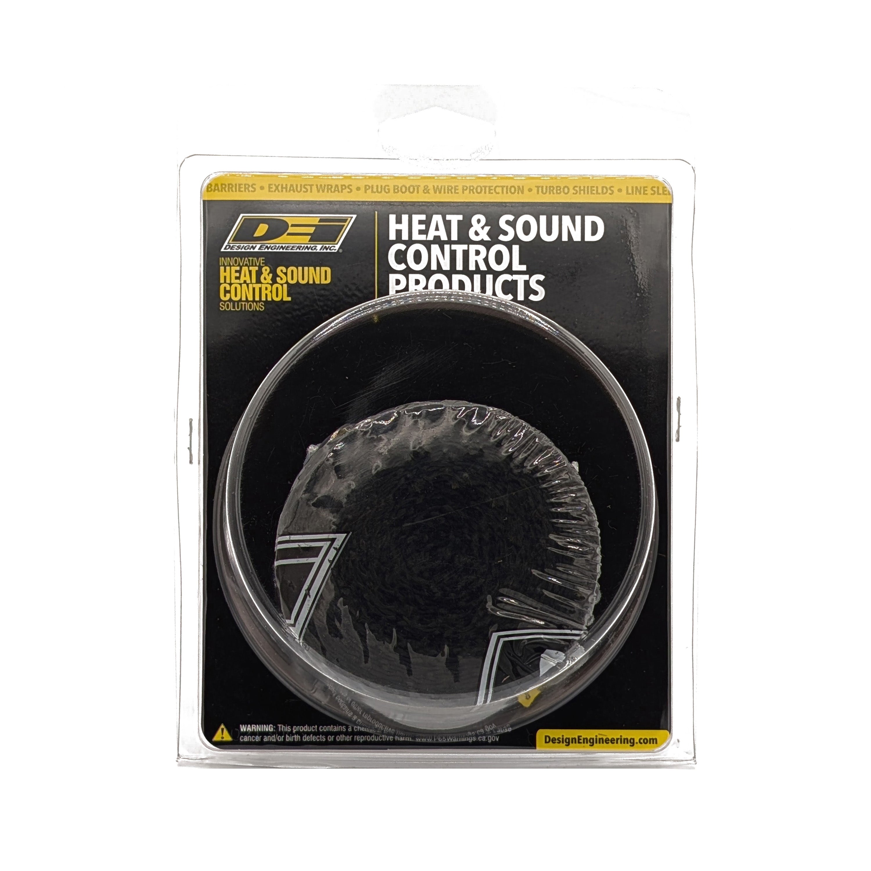 Design Engineering One 15 foot roll of 2 inch wide Black Titanium exhaust wrap. Exhaust Heat Shield