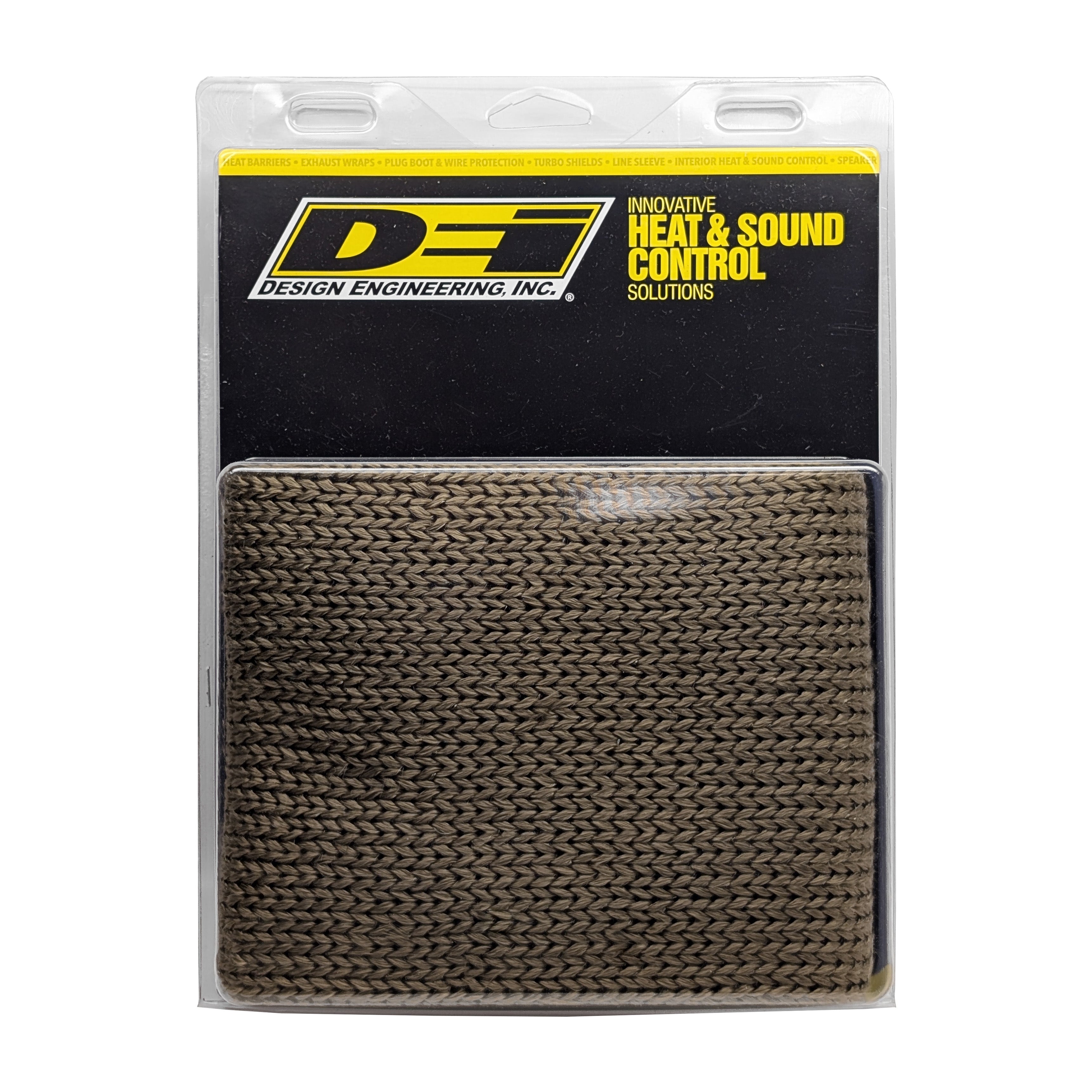 Design Engineering Titanium Knit Sleeve Kit Tan 4in x 24in Includes Ties & Tool Exhaust Heat Shield