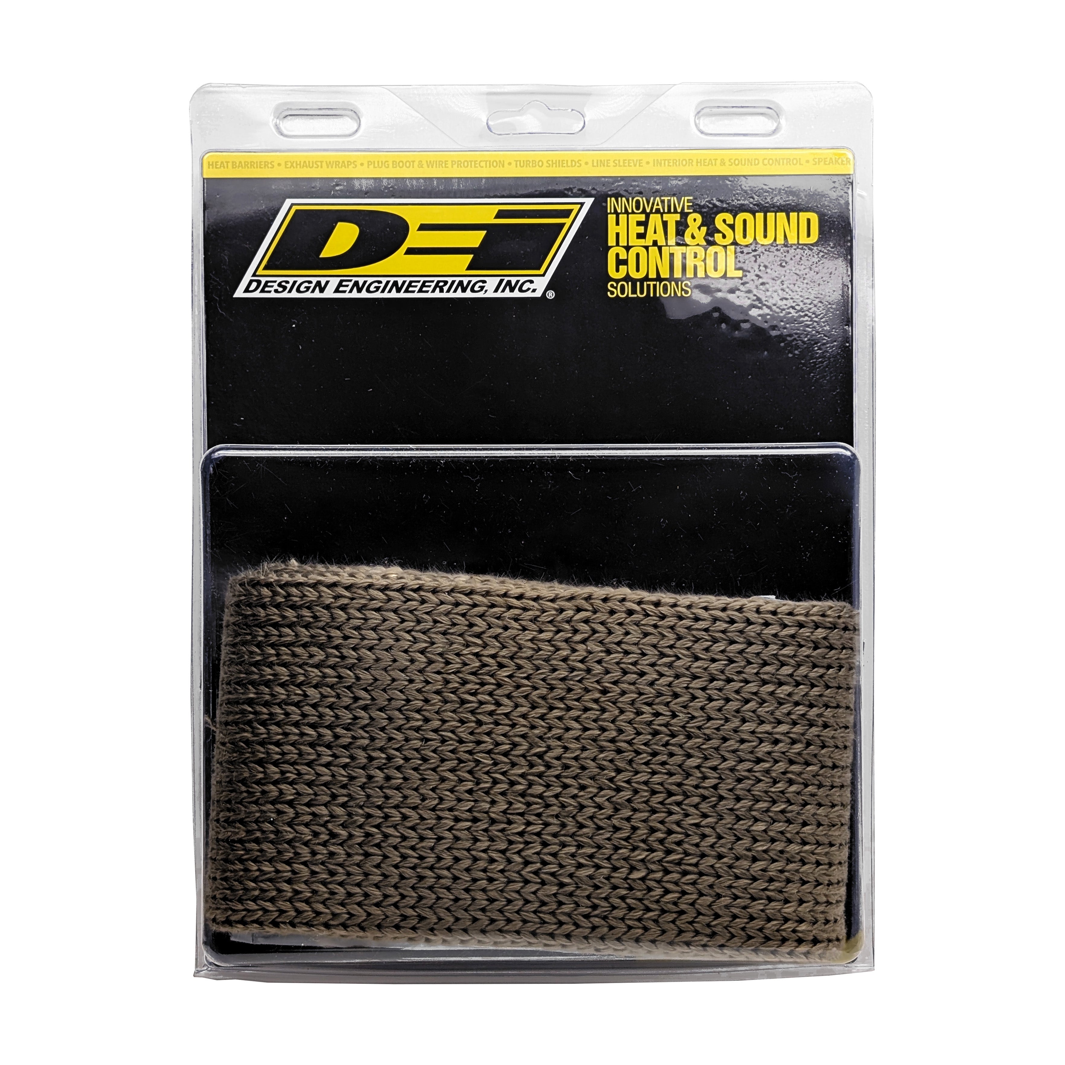 Design Engineering Titanium Knit Sleeve Kit Tan 3in x 36in Includes Ties & Tool Exhaust Heat Shield