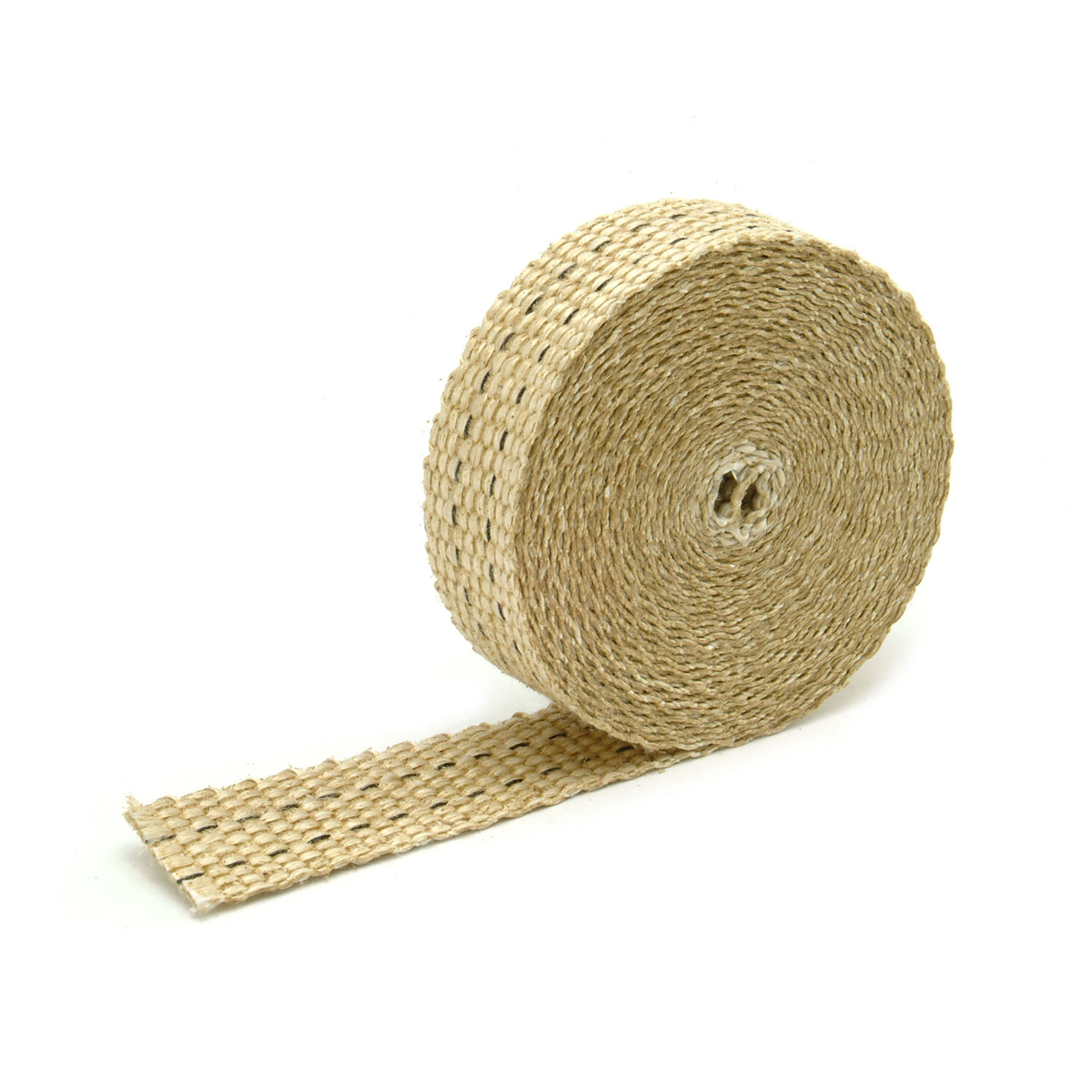 Design Engineering One 15 foot roll of 1 inch wide Tan Glass Fiber exhaust wrap. Exhaust Heat Shield