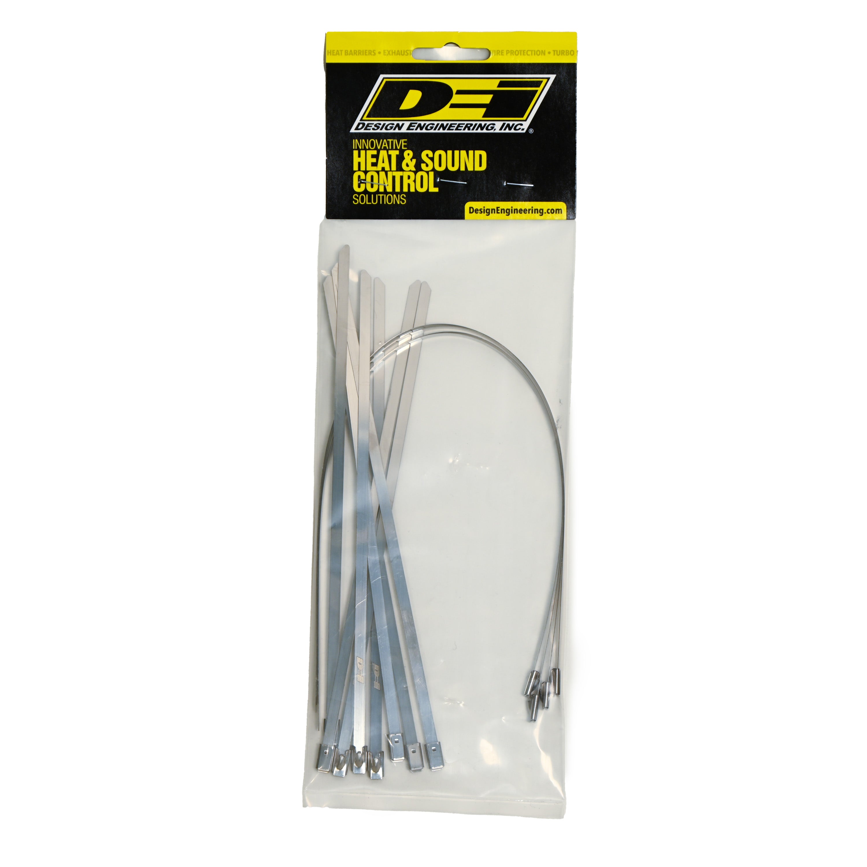 Design Engineering SS Locking Ties Combo 8in 14in Exhaust Heat Shield 10205