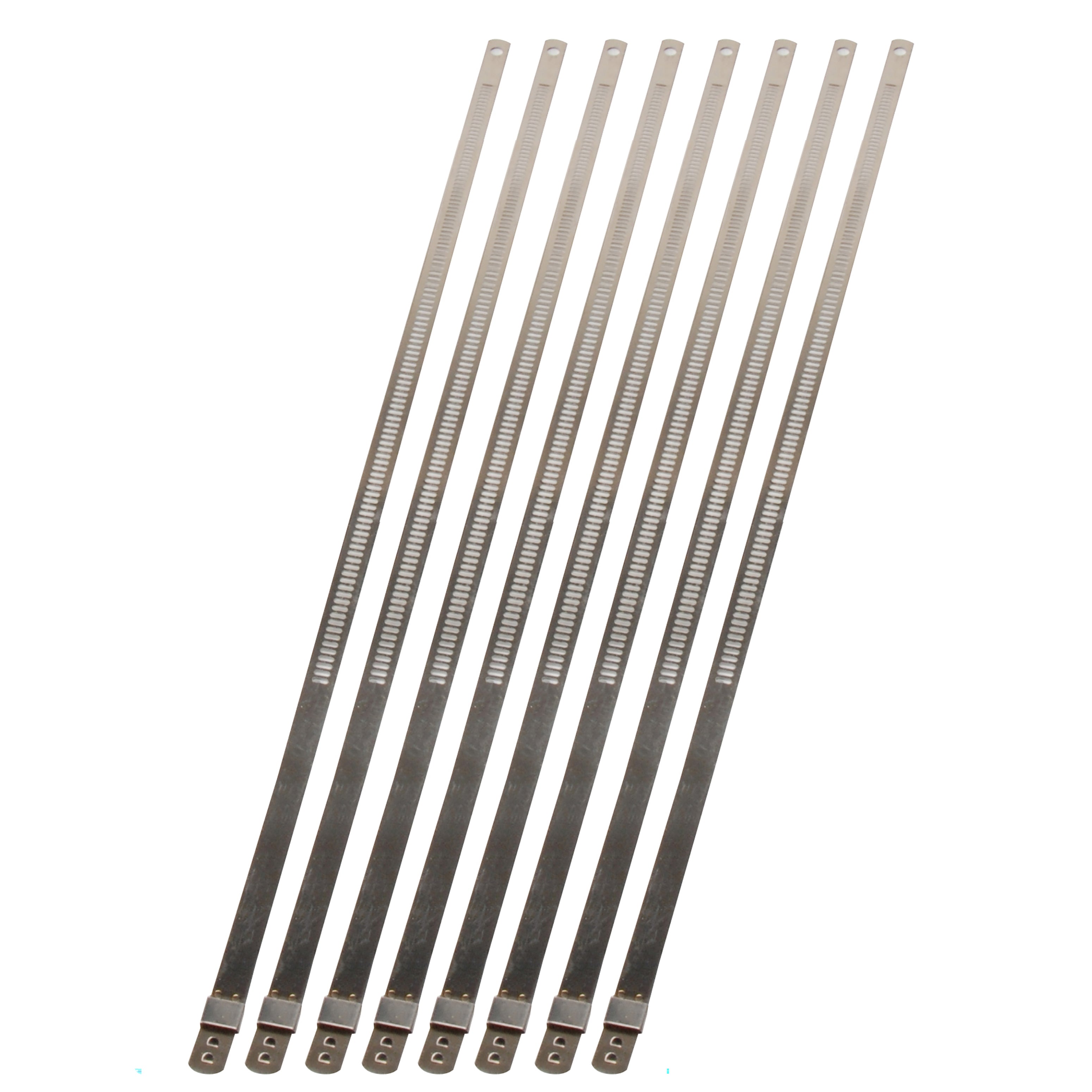 Design Engineering Eight 9 inch long stainless steel locking ties. Width 7mm. Exhaust Heat Shield 10208