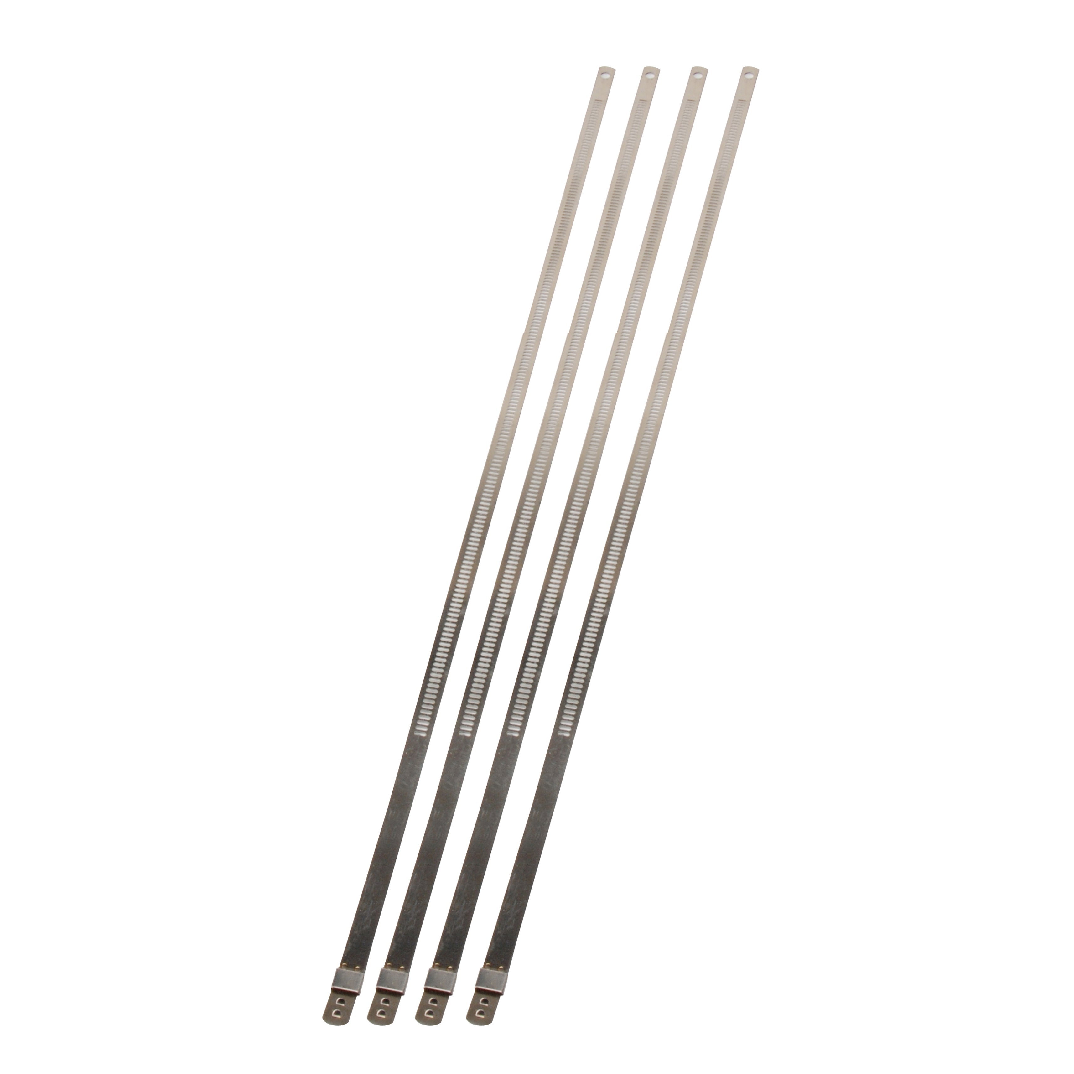 Design Engineering Four 14 inch long stainless steel locking ties. Width 7mm. Exhaust Heat Shield 10209