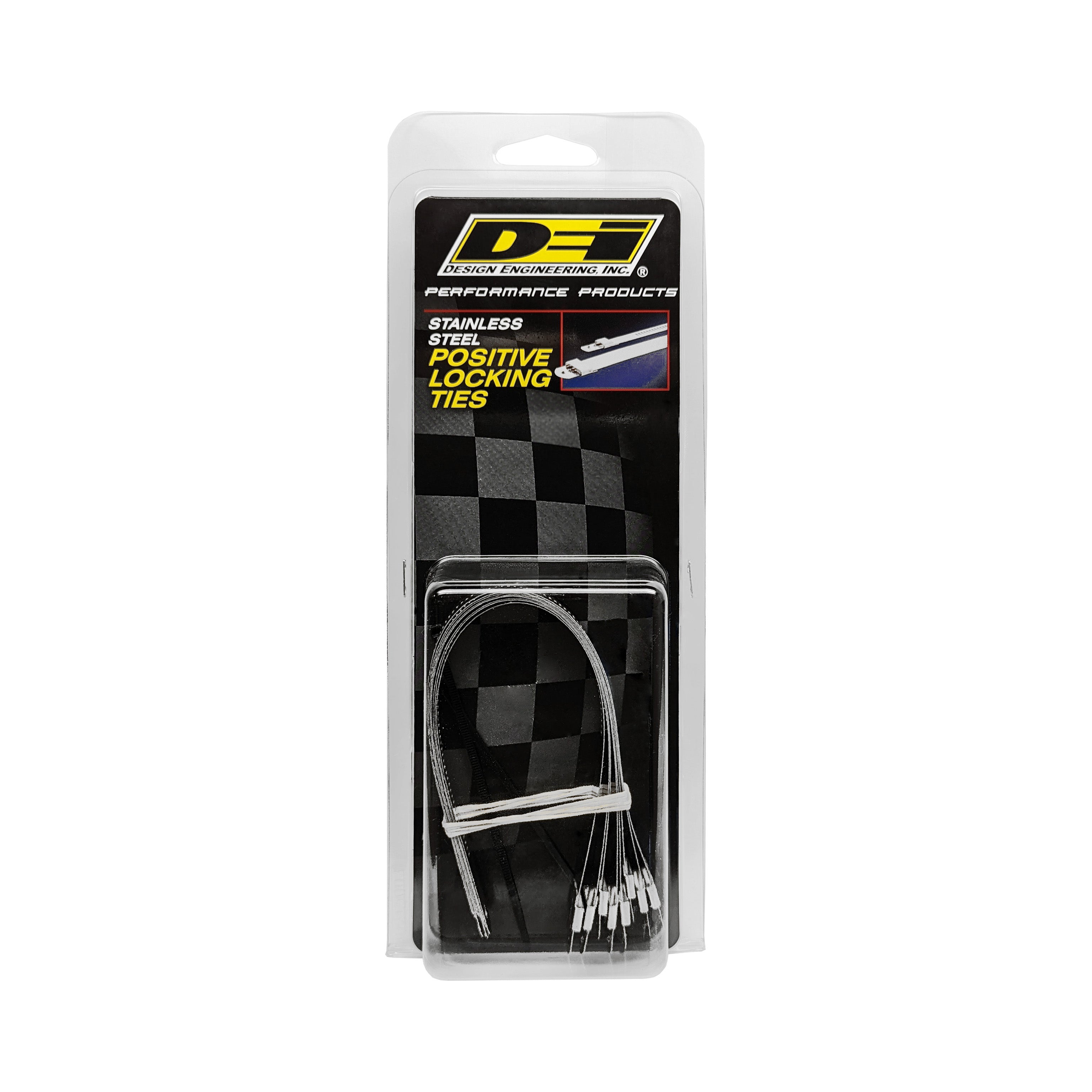Design Engineering Eight 9 inch long stainless steel locking ties. Width 12mm. Exhaust Heat Shield