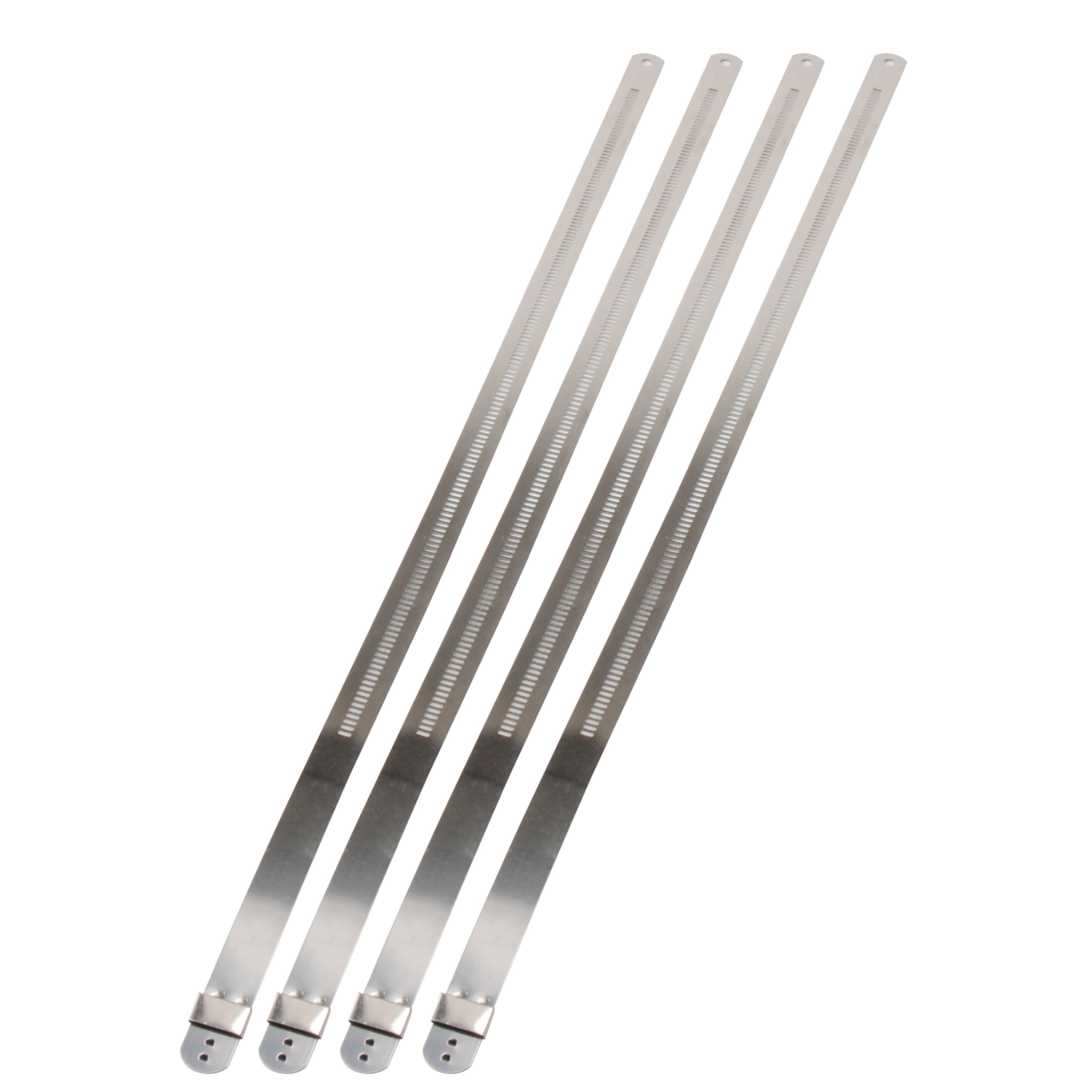 Design Engineering Four 14 inch long stainless steel locking ties. Width 12mm. Exhaust Heat Shield