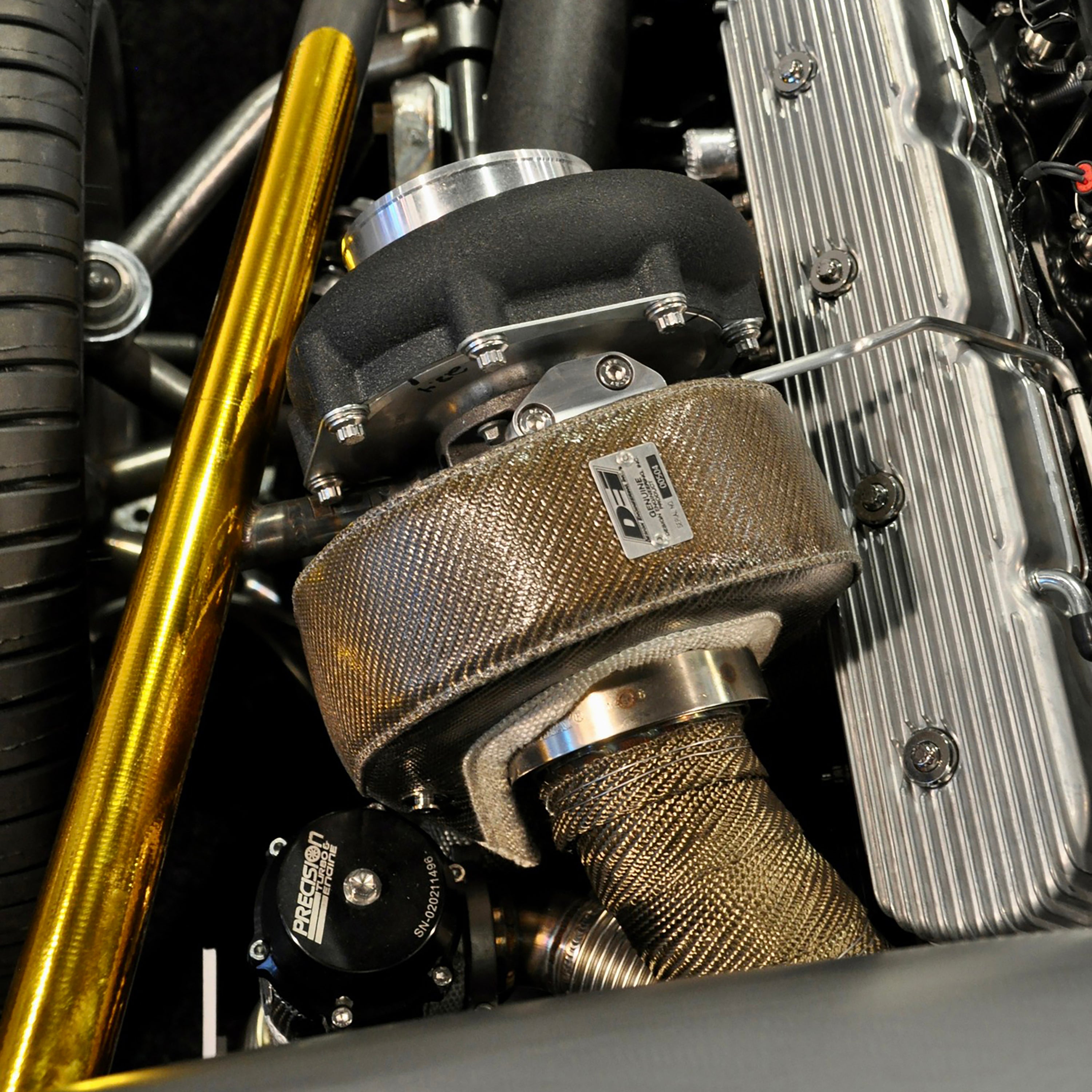 Design Engineering One T3 size turbo shield and one 5 foot length of 22 gauge stainless steel wire.