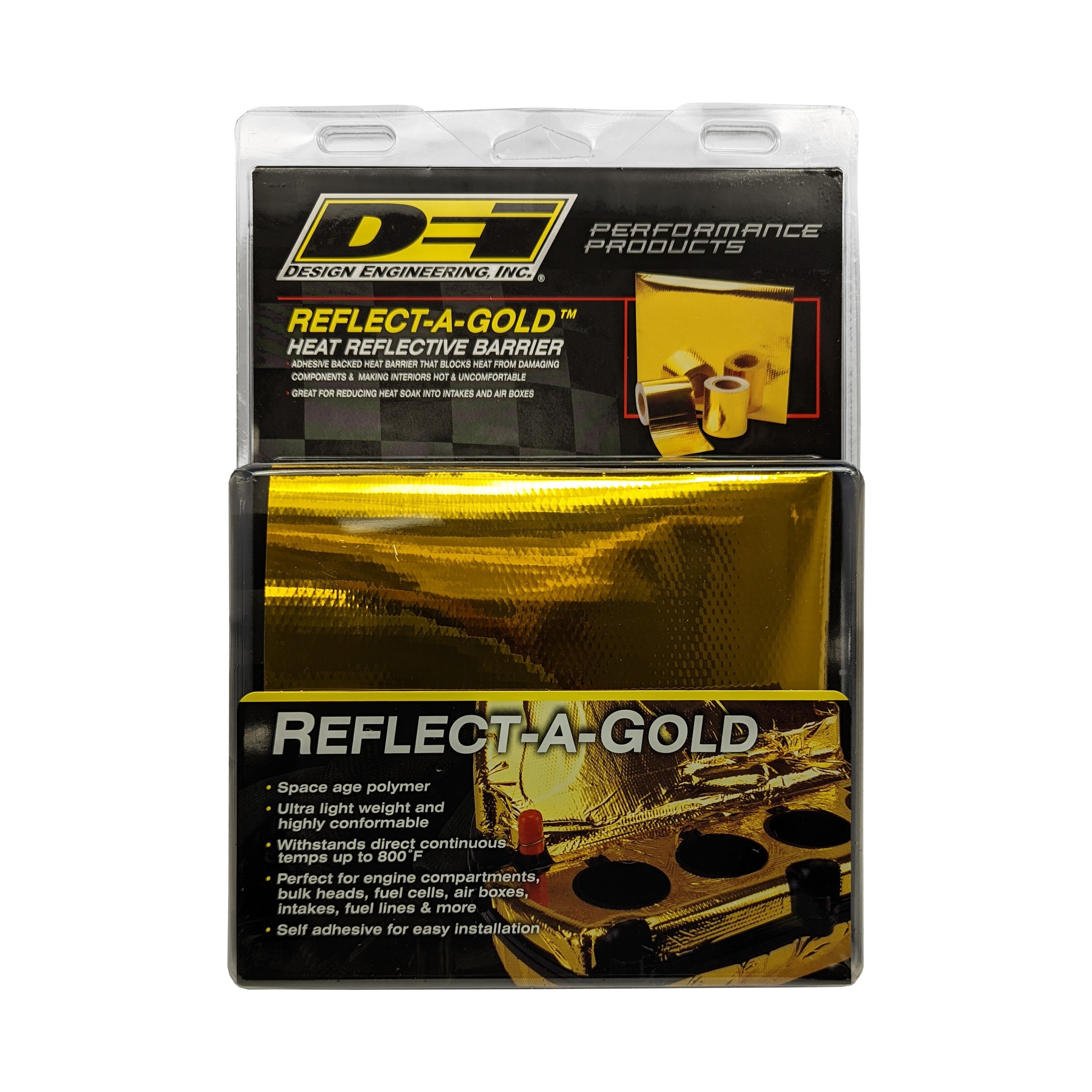 Design Engineering One 24 inch by 24 inch sheet of Reflect-A-Gold. Heat Reflective Tape 10393