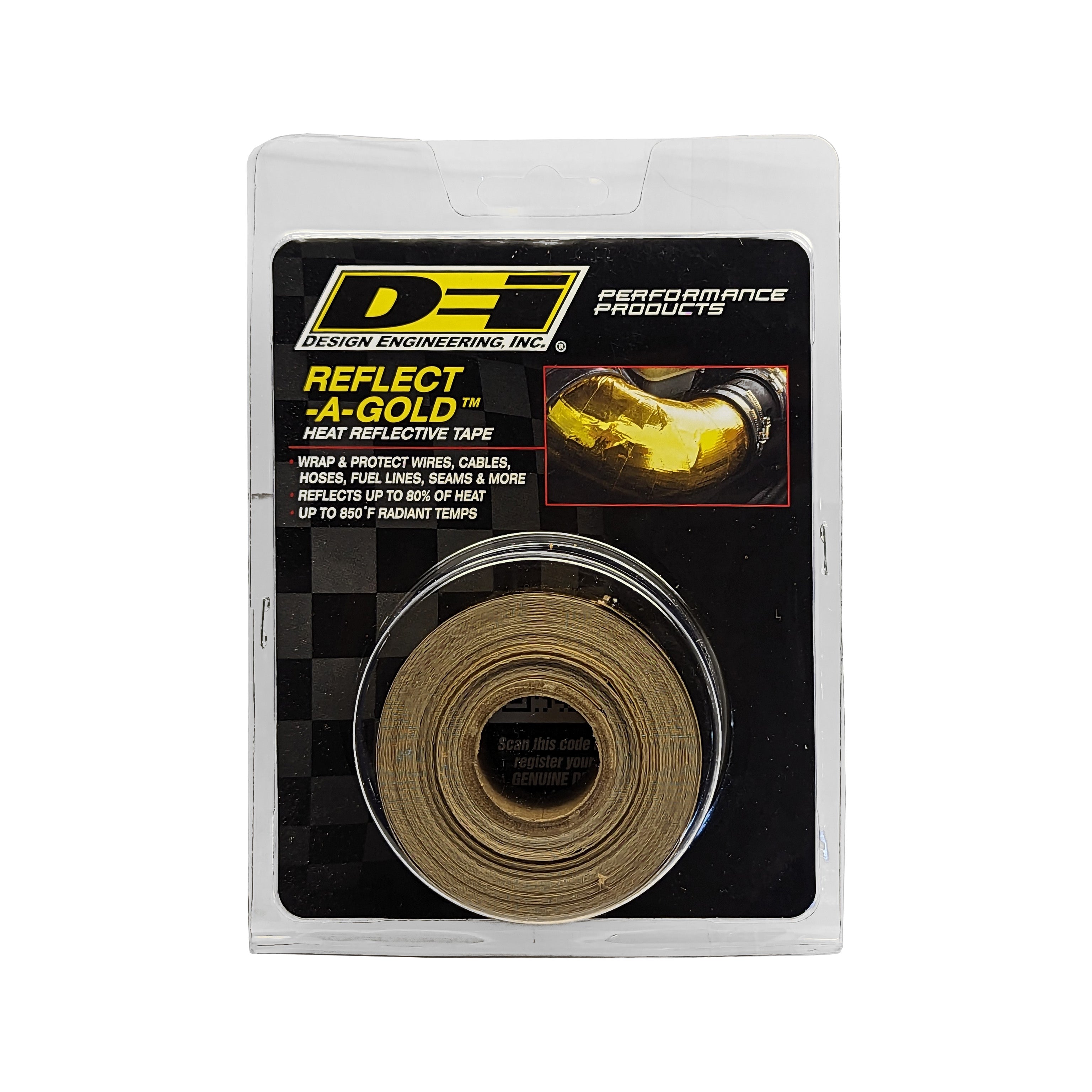 Design Engineering One 1-1/2 inch by 30 foot roll of Reflect-A-Gold. Heat Reflective Tape 10395