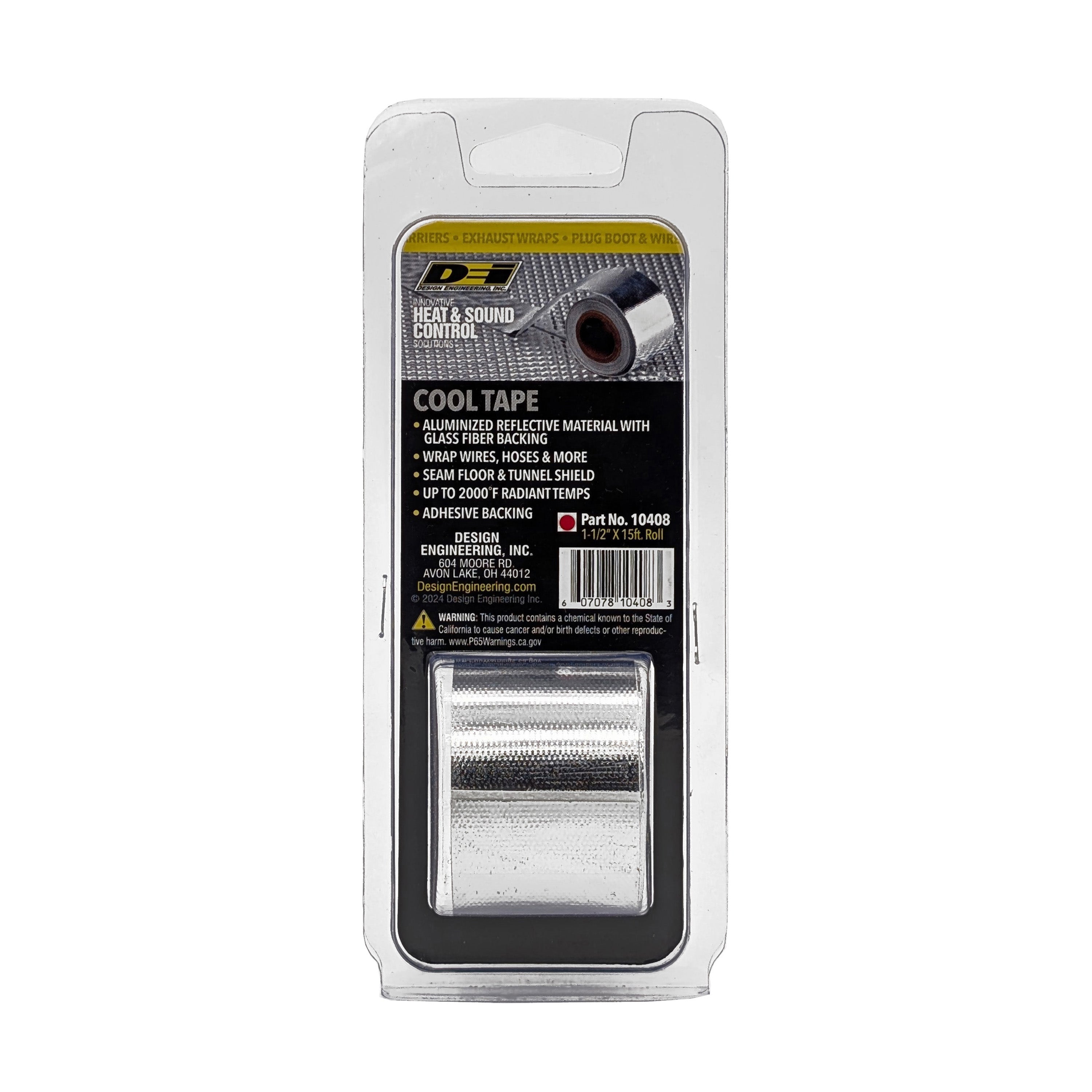 Design Engineering One 1-1/2 inch by 15 foot roll of Cool Tape. Heat Reflective Tape 10408