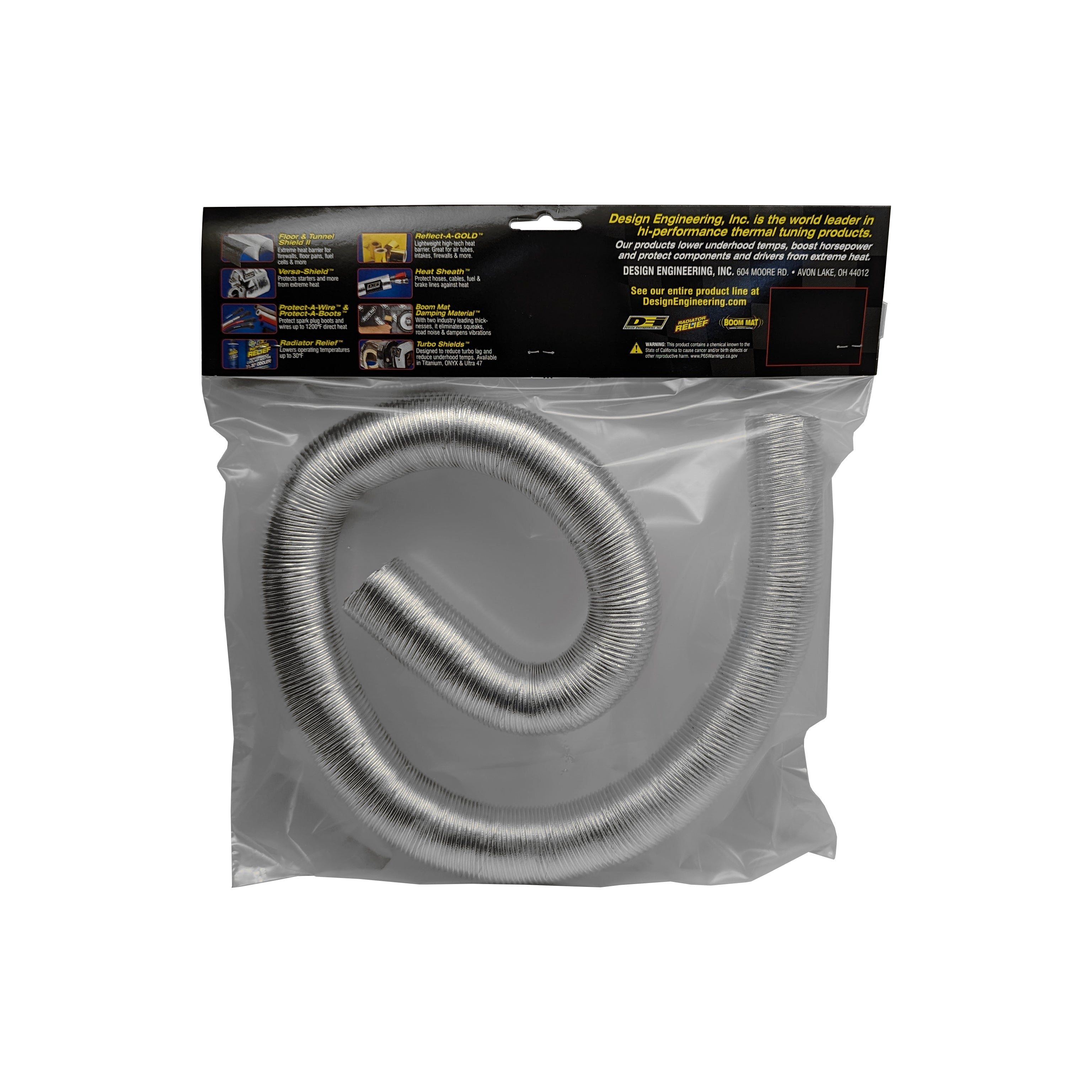 Design Engineering Cool Tube Extreme 1.25in x 3ft Silver Exhaust Heat Shield 10433