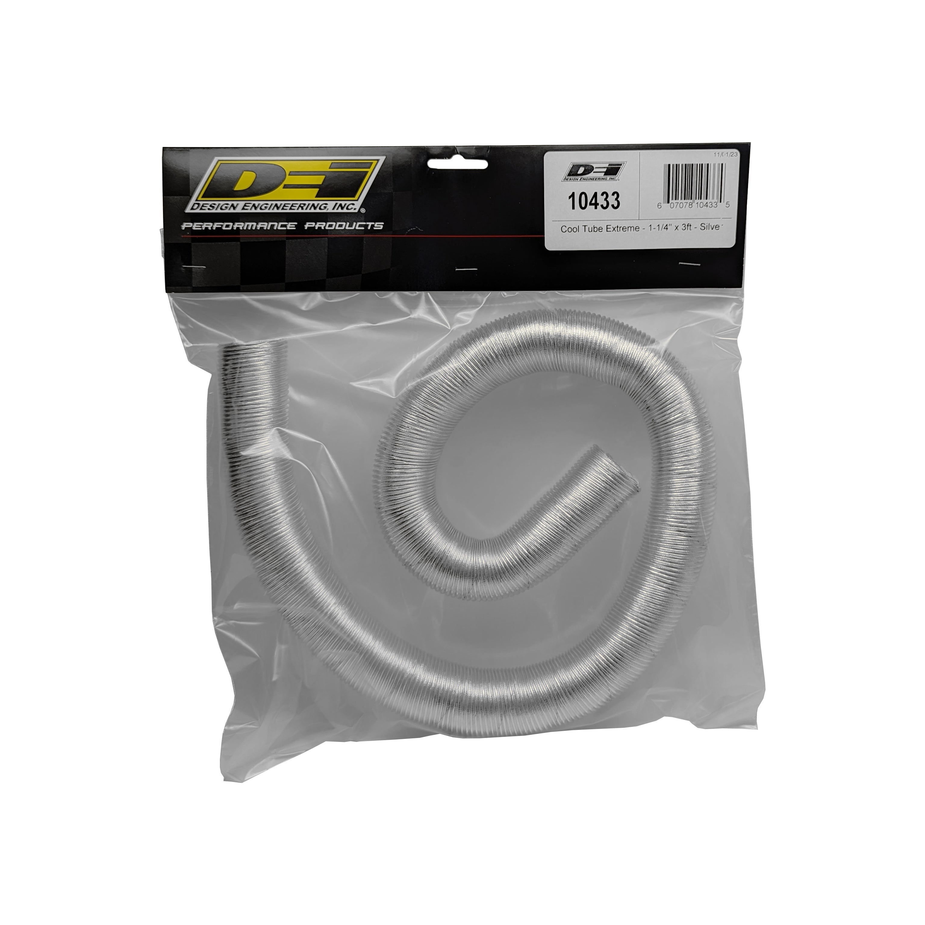 Design Engineering Cool Tube Extreme 1.25in x 3ft Silver Exhaust Heat Shield 10433