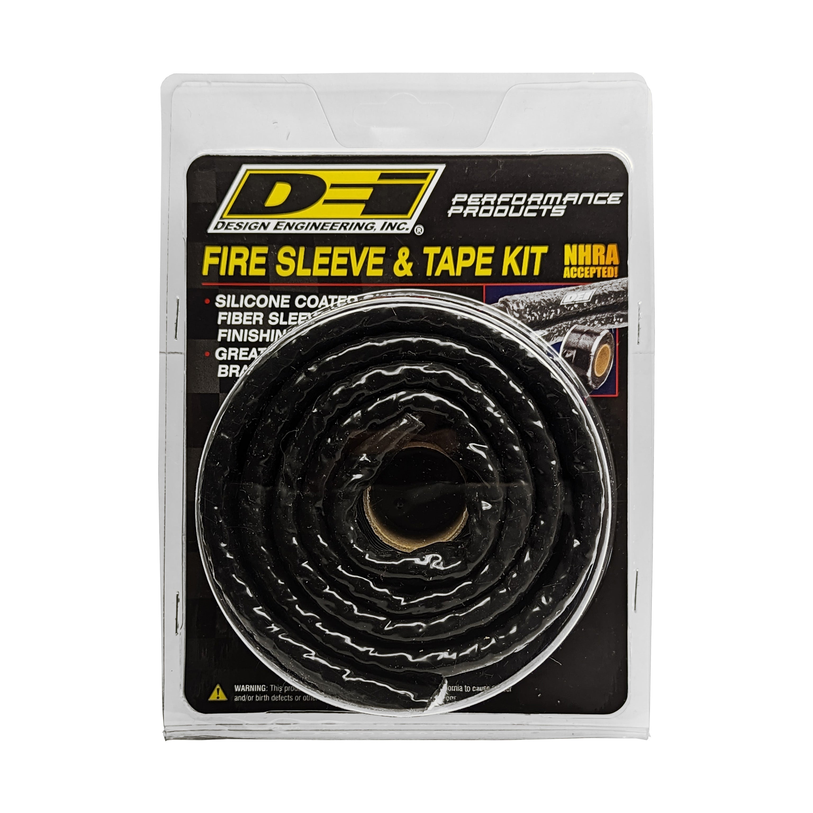 Design Engineering Fire Sleeve & Tape Kit 1in x 36in Heat Shrink Tubing 10474