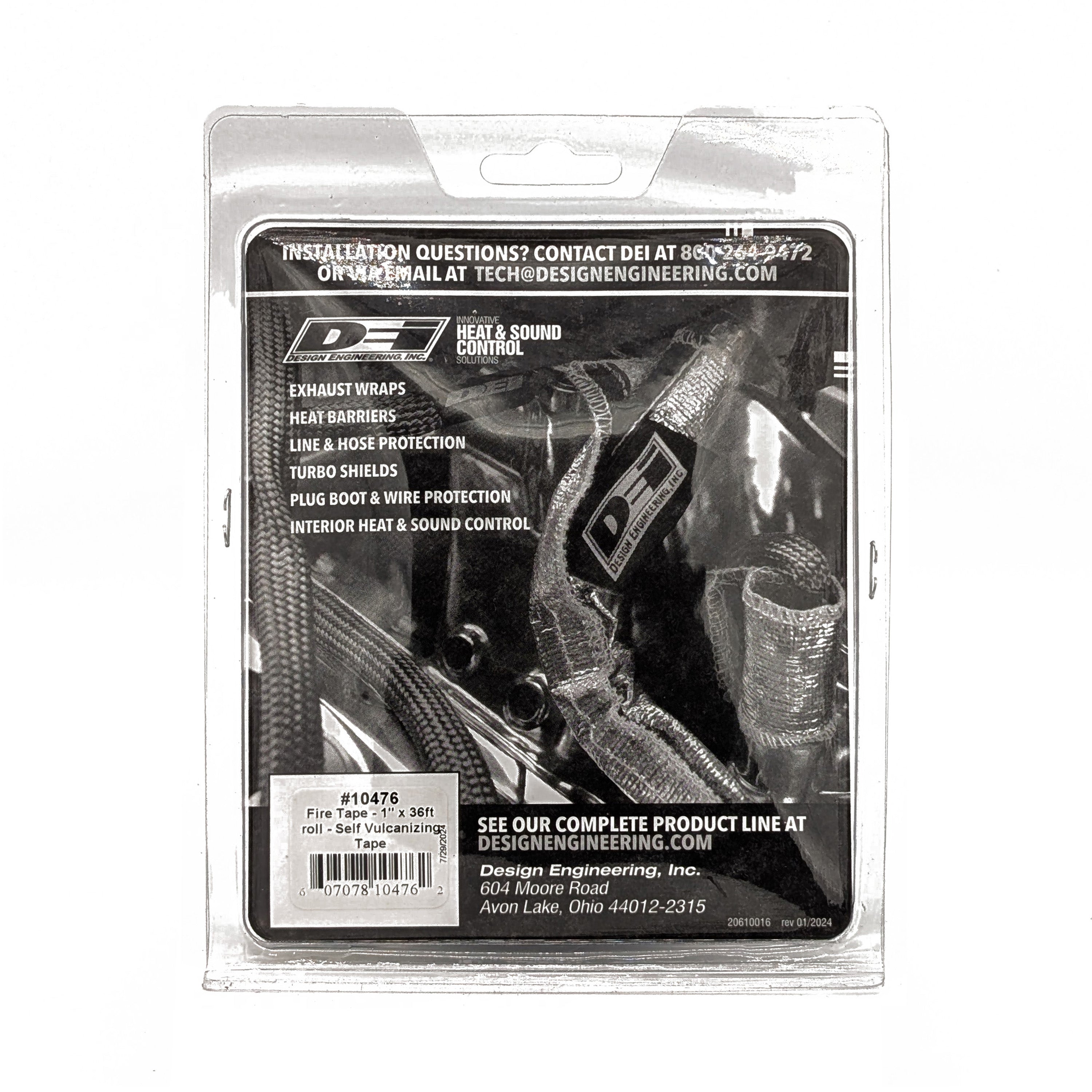 Design Engineering One 1 inch by 36 foot roll of Fire Tape. Exhaust Heat Shield 10476