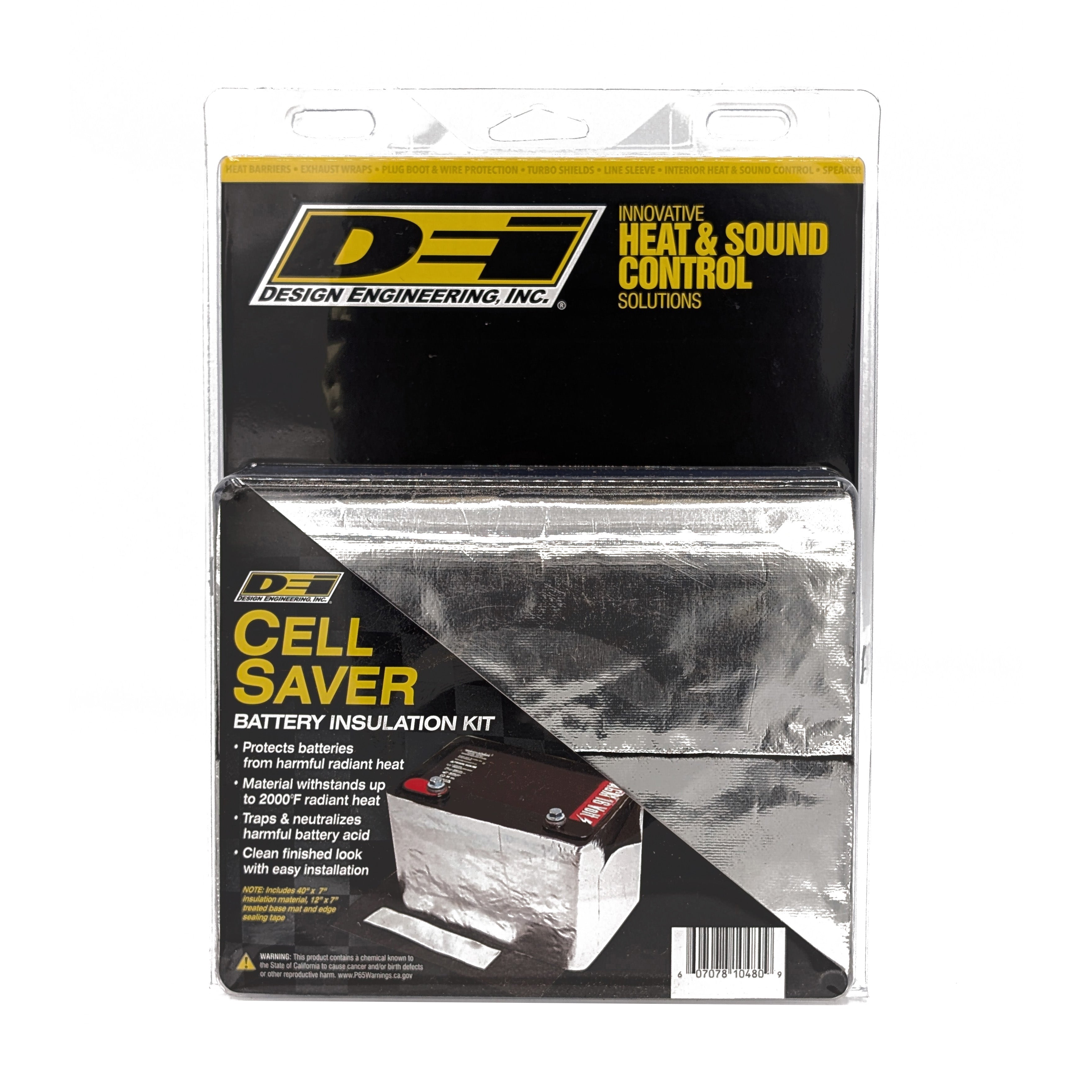 Design Engineering Cell Saver Battery Insulation Kit Battery Heat Shield 10480