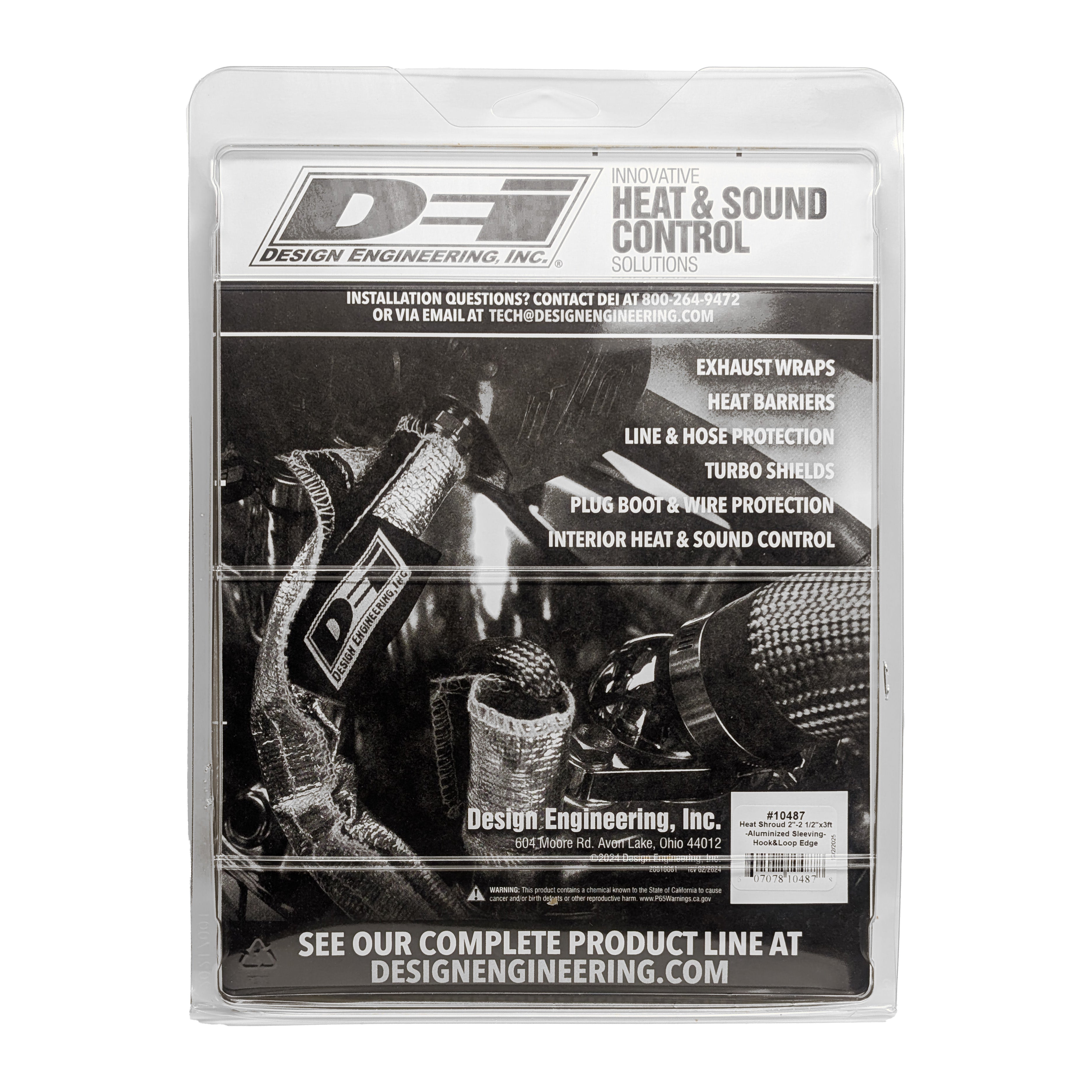 Design Engineering One 36 inch length of Heat Shroud with a 2 to 2-1/2 inch inside diameter. 10487