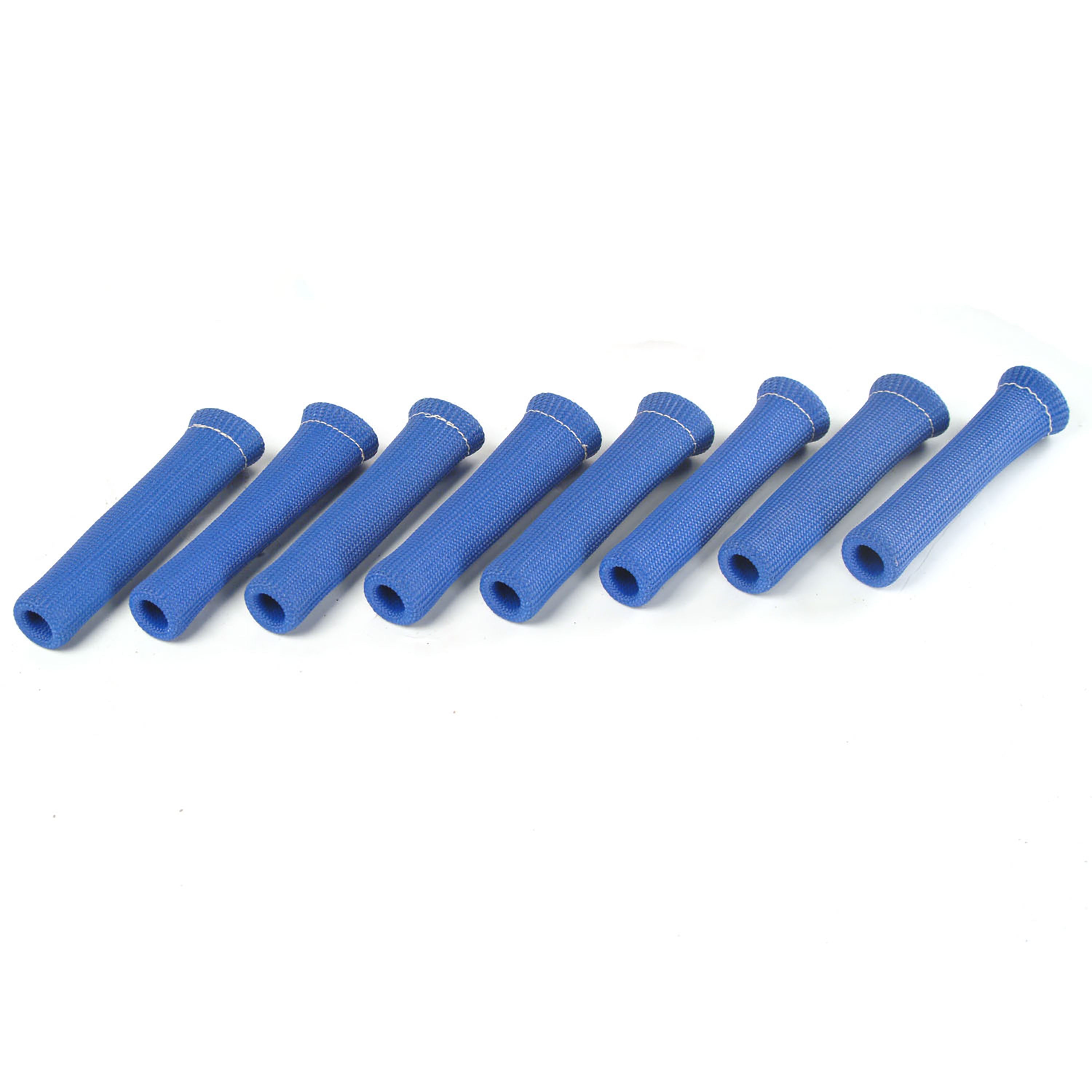 Design Engineering Eight blue 6 inch Protect-A-Boots with internal metal ring. Spark Plug Boot Heat Sleeve