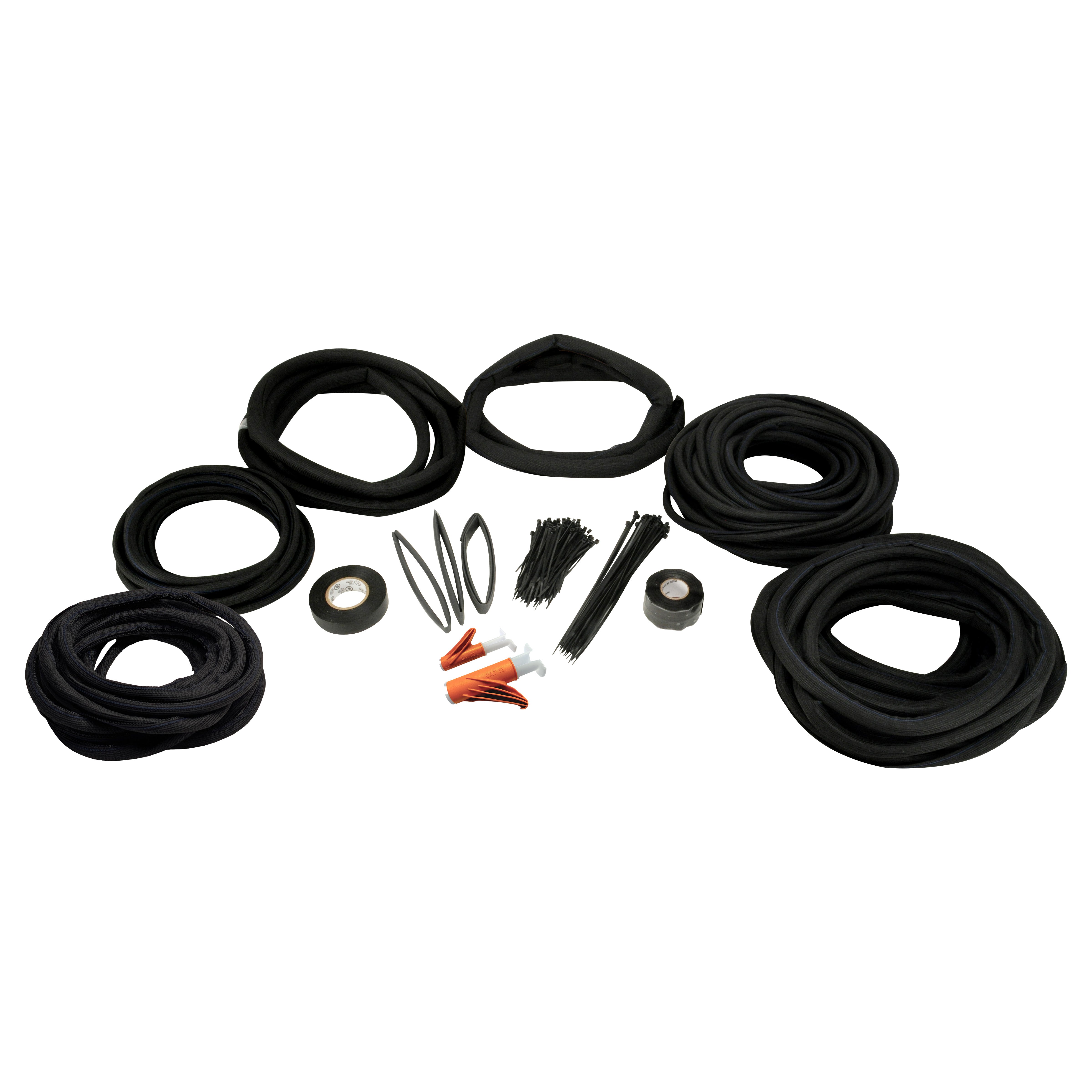 Design Engineering Easy Loom Split Wire Sleeve Master Kit Black Wire Loom 10663