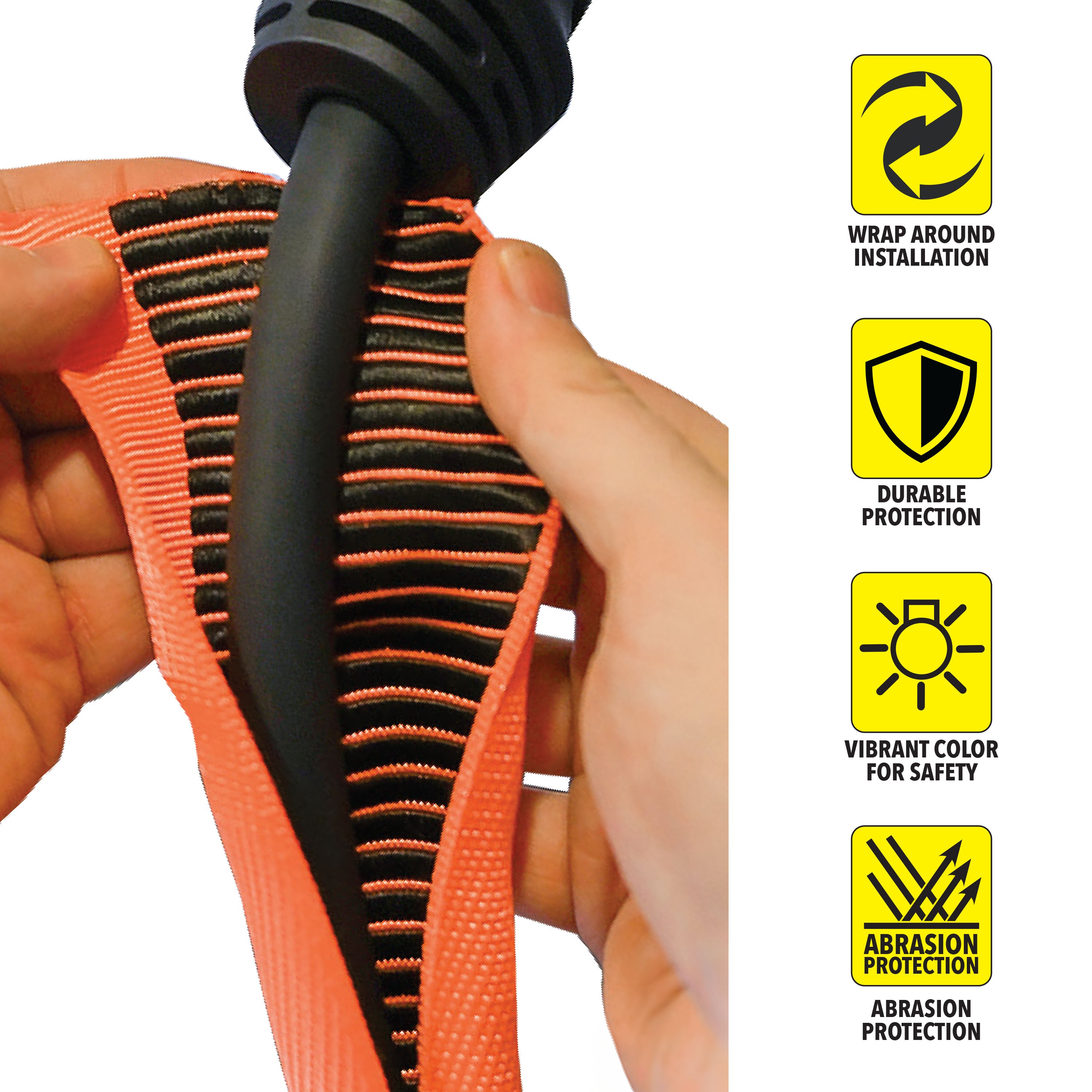Design Engineering EV Charge Cord Cover .75-1in x 20ft Orange Wire Loom 10680