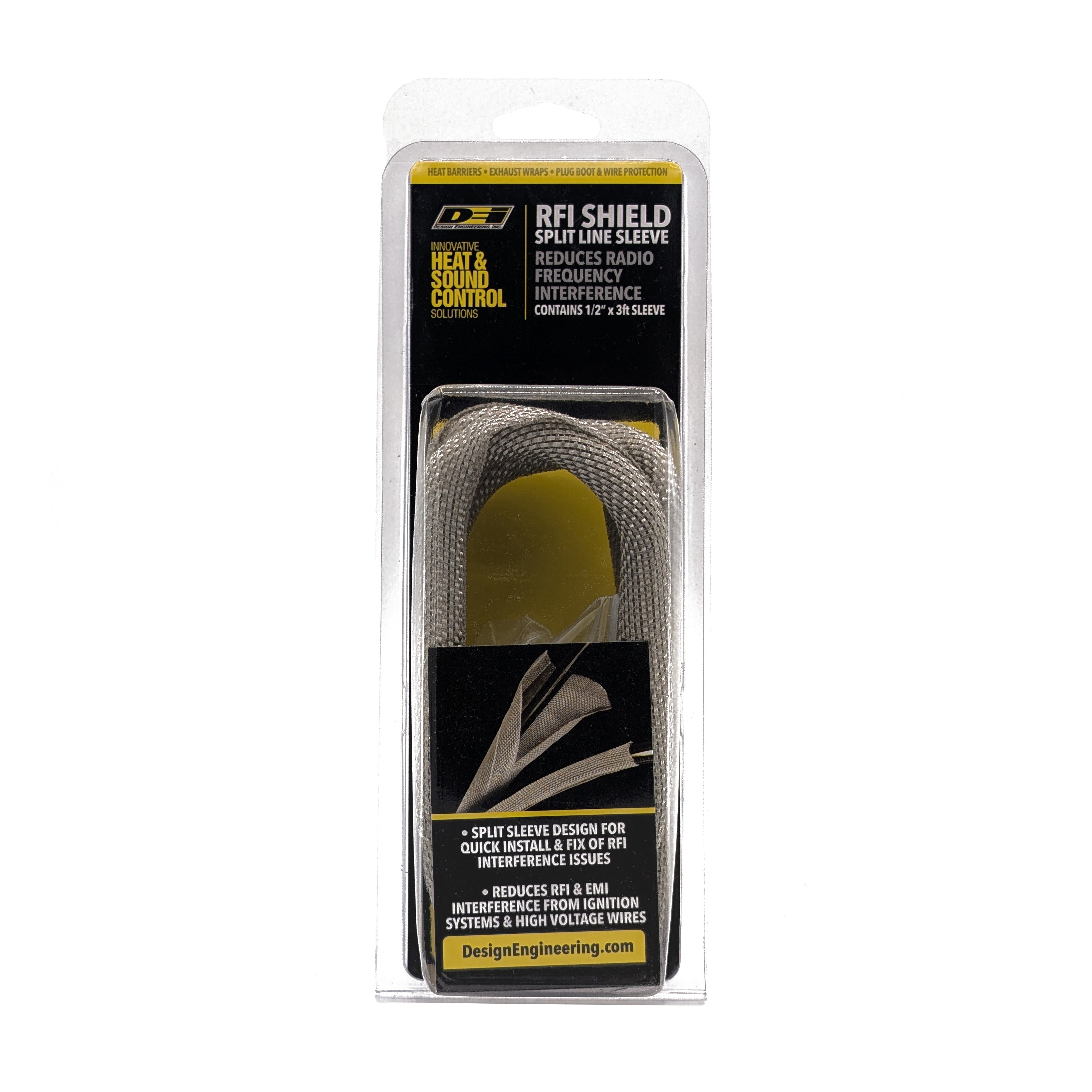 Design Engineering One 36 inch length of RFI sleeving with a 1/2 inch inside diameter. Wire Loom 10681