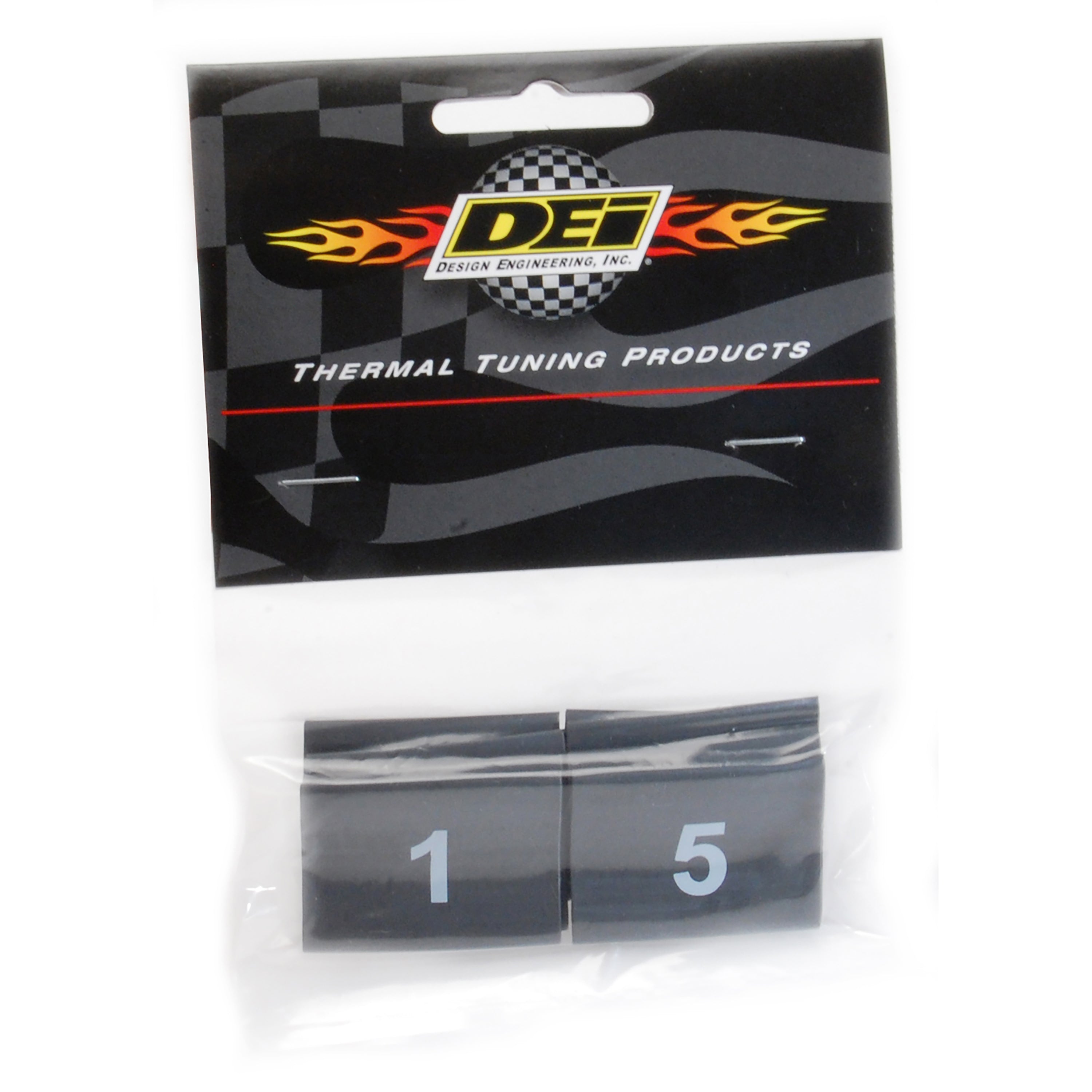Design Engineering Eight pieces of heat shrink tube numbered "1" through "8". Heat Shrink Tubing 10849