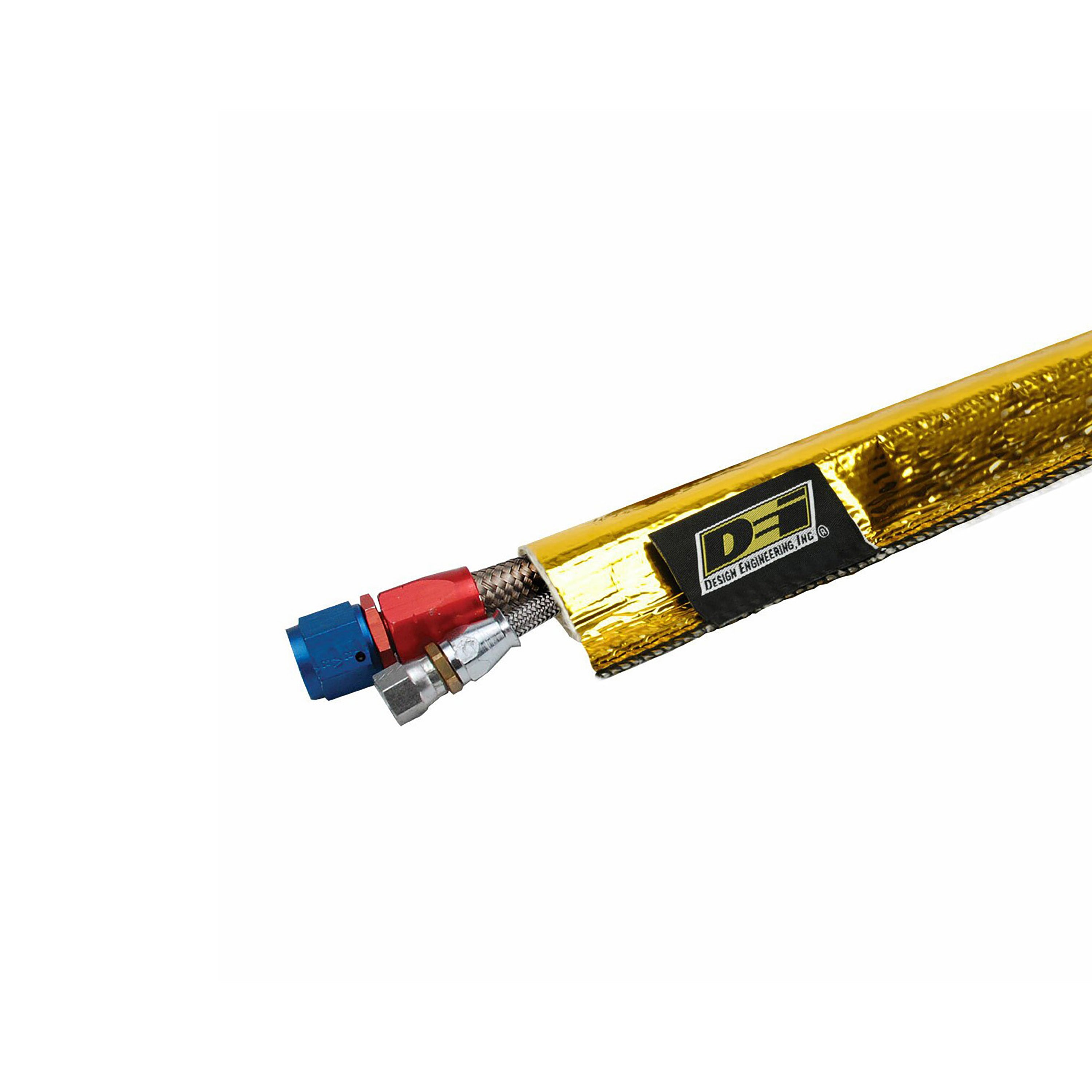 Design Engineering One 36 inch length of Heat Sheath GOLD with a 1-1/4 inch inside diameter. 10915