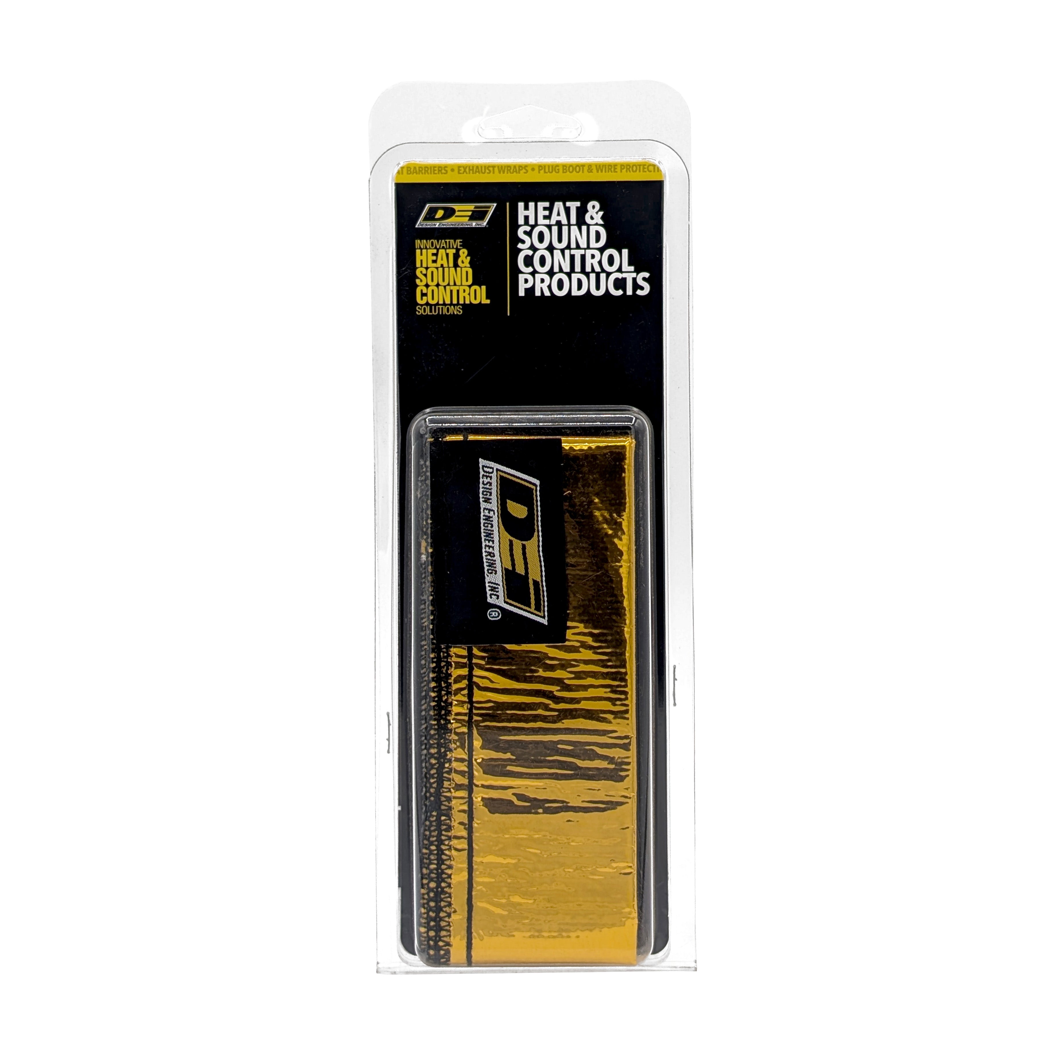 Design Engineering One 36 inch length of Heat Sheath GOLD with a 1 inch inside diameter. Exhaust Heat Shield