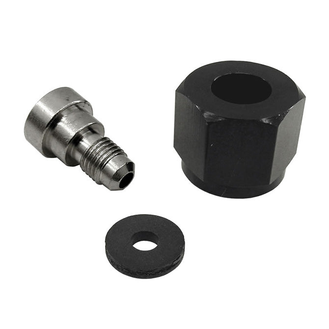 Nitrous Express 4AN Bottle Nipple AND NUT FOR CO2 Valve (incl. Gasket). 11713